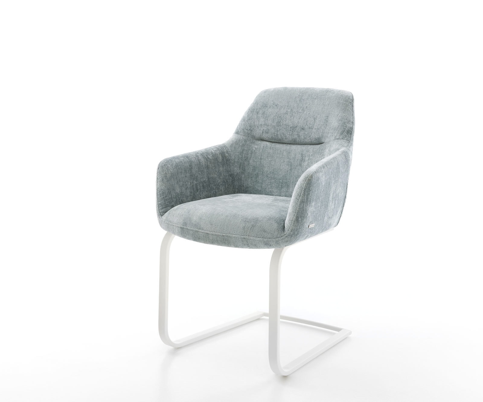 Freischwinger Pejo-Flex Chenille Pastellblau Freischwinger flach Weiß Tasch günstig online kaufen