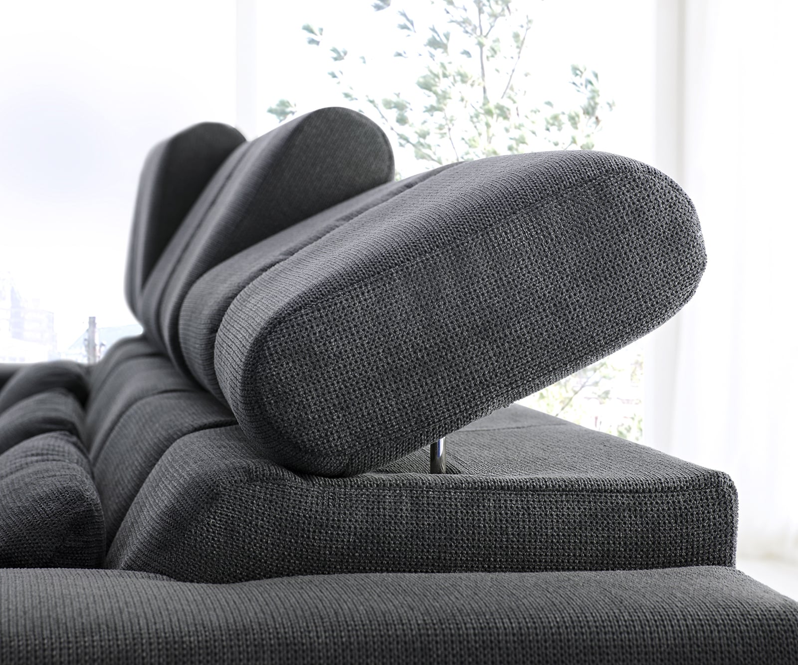 Ecksofa Ordino 285x200 Mikrofaser Schwarz Ottomane links elektrische Sitztiefenverstellung 6 Ecksofa Ordino 285x200 Mikrofaser Schwarz Ottomane links elektrische Sitztiefenverstellung 6