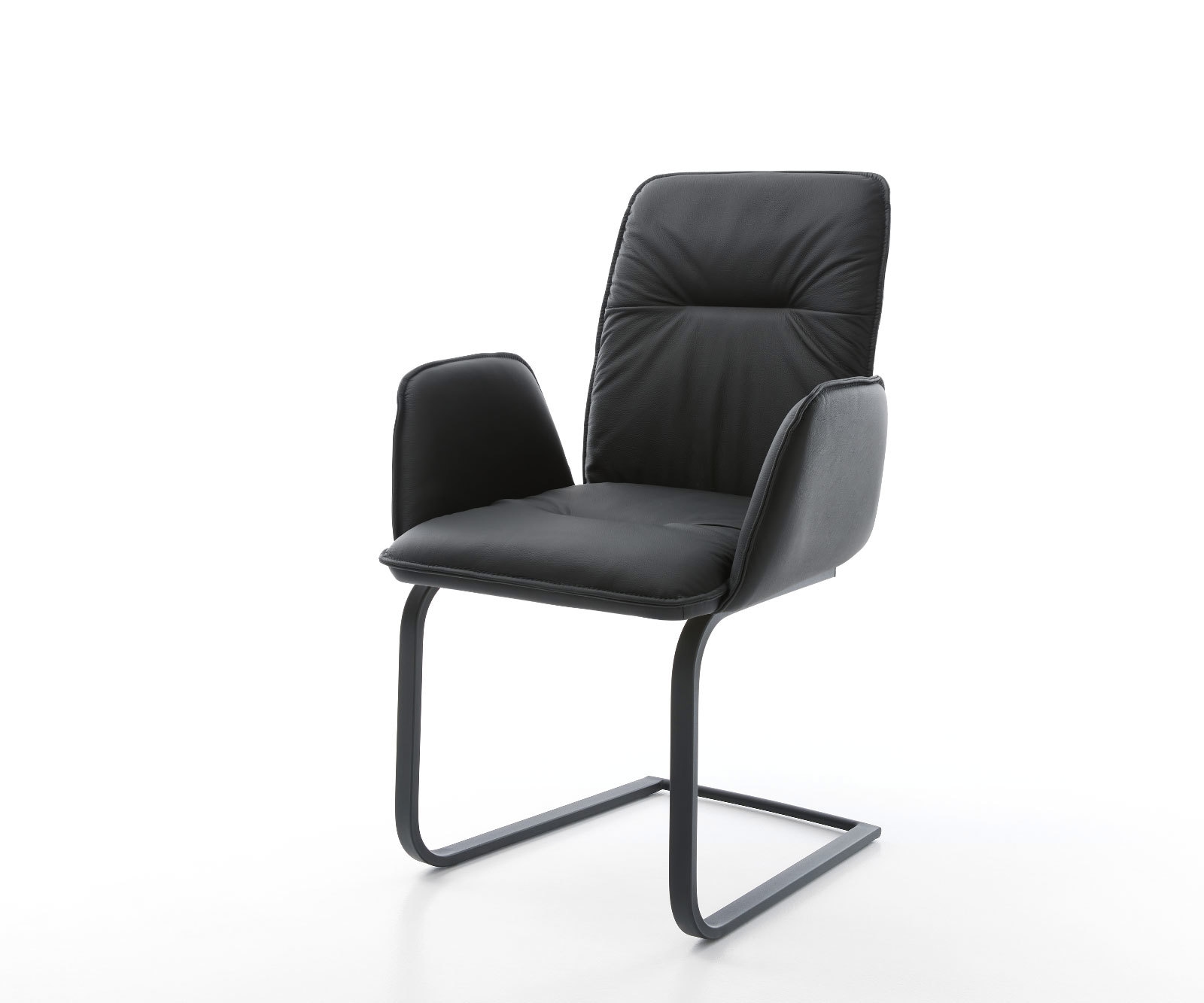 Freischwinger Vinja-Flex Echt-Leder Schwarz Freischwinger flach Schwarz Freischwinger Vinja-Flex Echt-Leder Schwarz Freischwinger flach Schwarz
