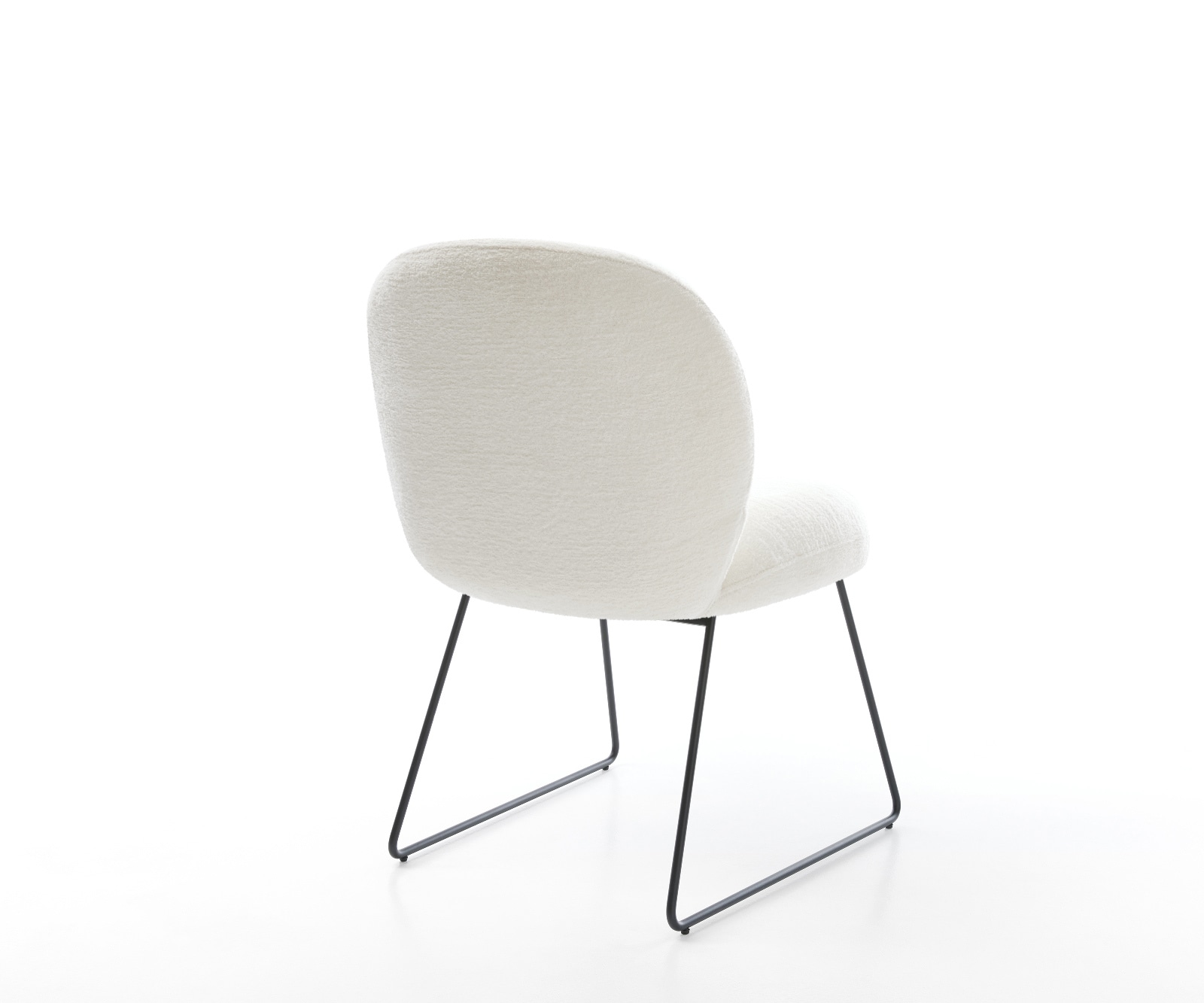 Esszimmerstuhl Nube-Flex Bouclé Soft Beige Kufengestell Schwarz Taschenfederkern 4 Esszimmerstuhl Nube-Flex Bouclé Soft Beige Kufengestell Schwarz Taschenfederkern 4