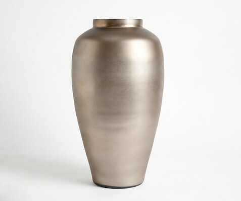 Vase Somera B29 x T29 x H52 cm Glas Opal Mundgeblasen