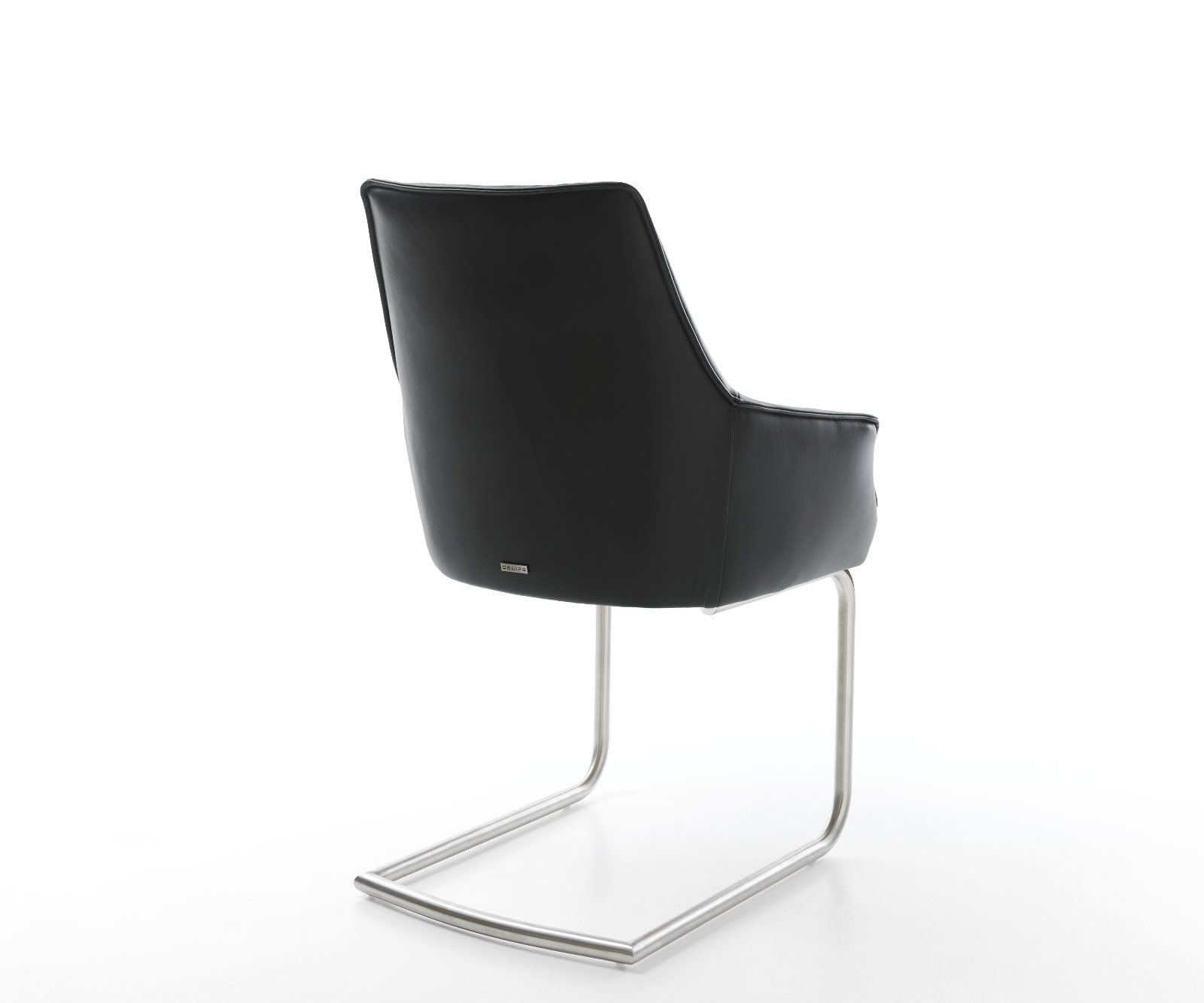 Freischwinger Alja-Flex mit Armlehnen Echt-Leder Schwarz Freischwinger rund Edelstahl Taschenfederkern 4 Freischwinger Alja-Flex mit Armlehnen Echt-Leder Schwarz Freischwinger rund Edelstahl Taschenfederkern 4