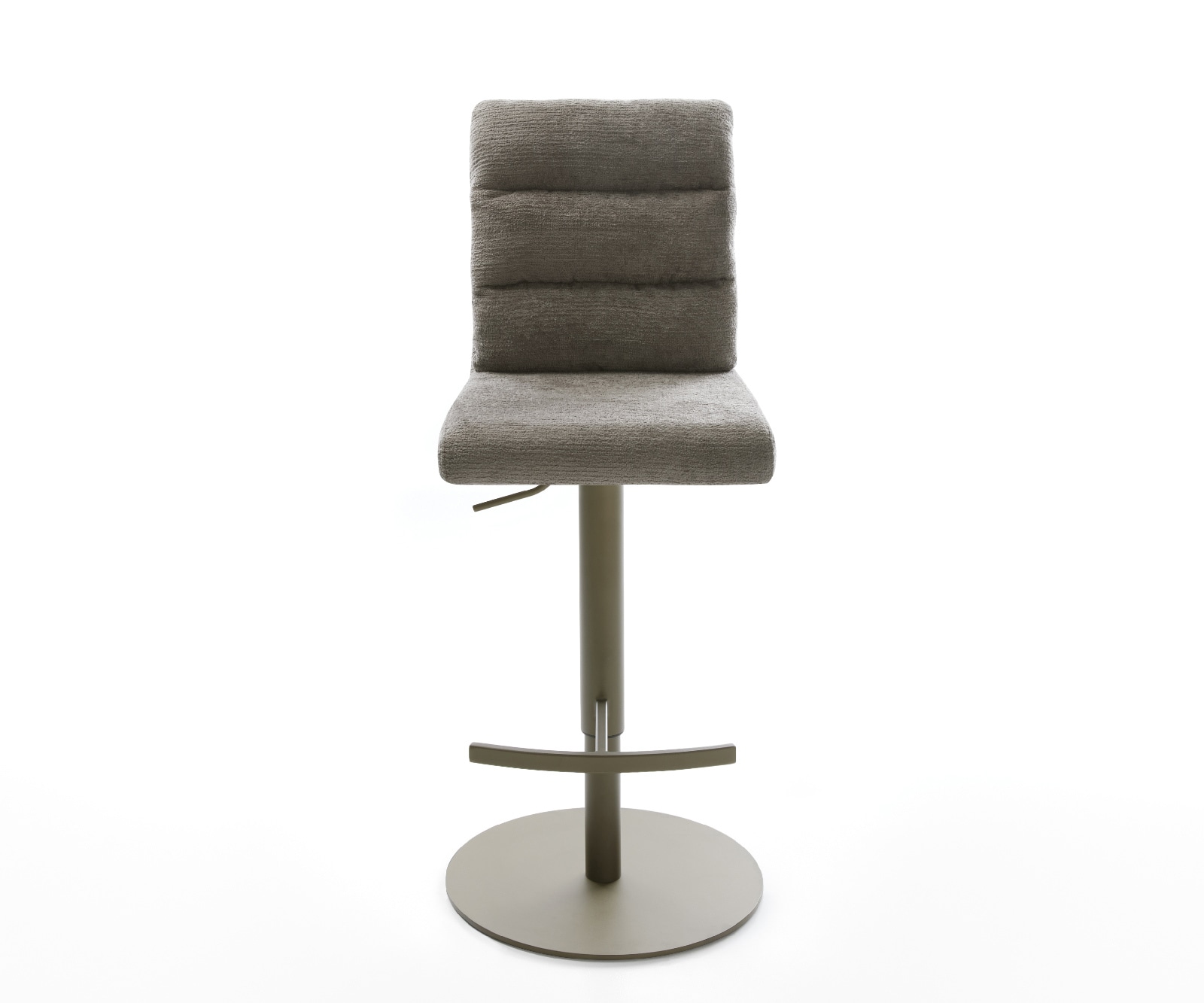 Barstuhl Pela-Flex Bouclé Soft Schlamm Drehfuß höhenverstellbar Metall Titanfarben 1