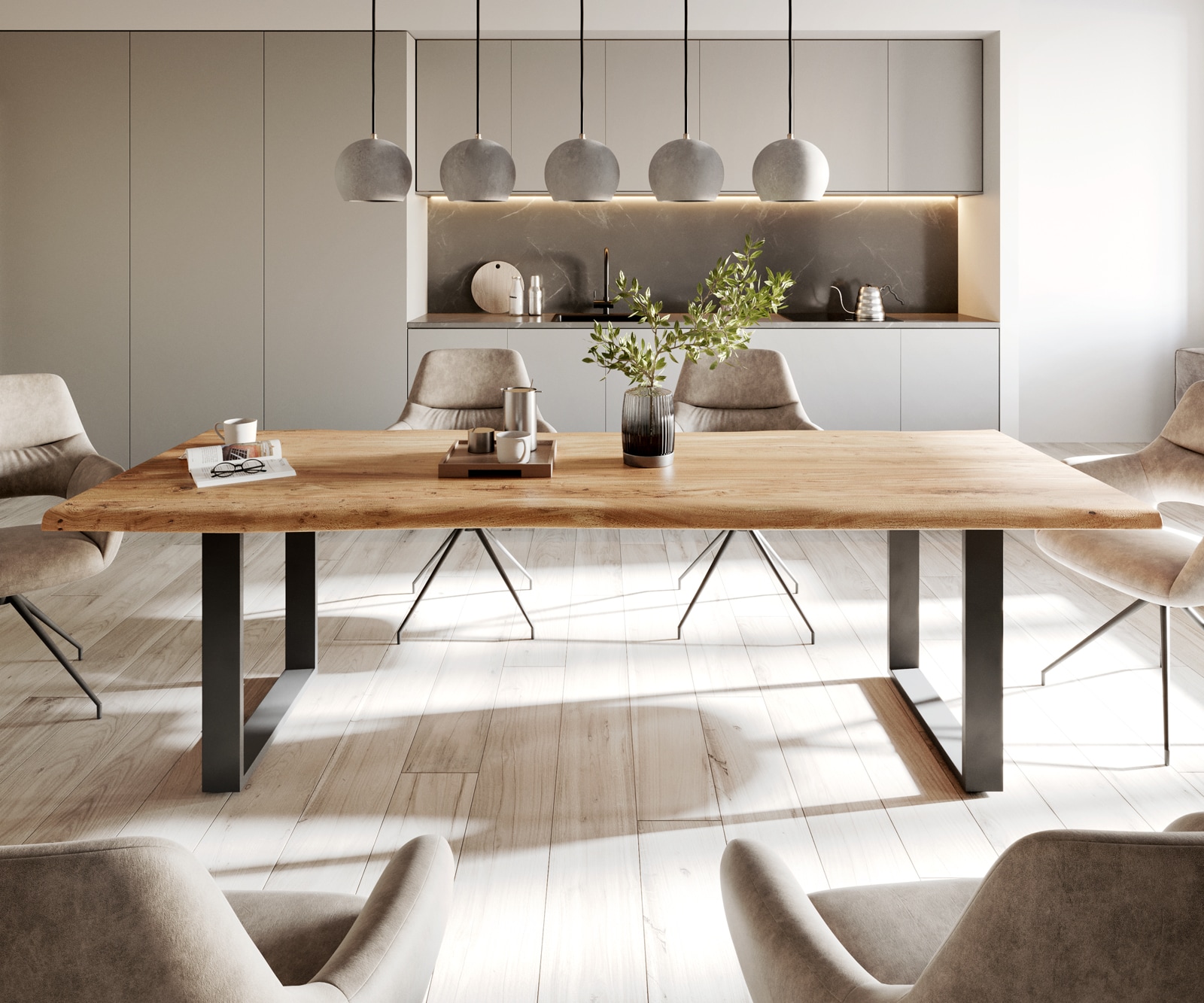 Esstisch Edge 260x100 Akazie Natur Metall Schwarz Live-Edge 1 Esstisch Edge 260x100 Akazie Natur Metall Schwarz Live-Edge 1