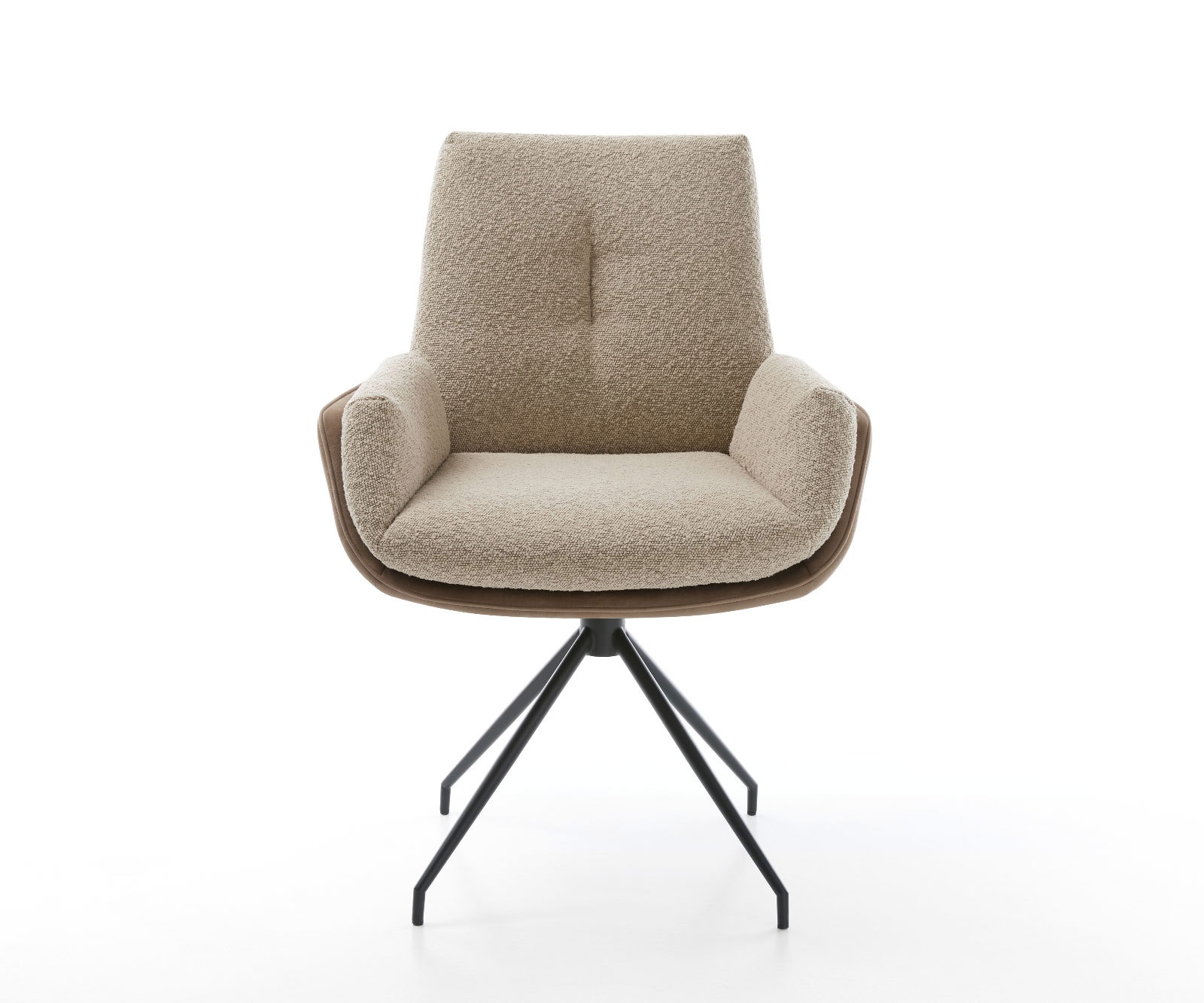 Drehstuhl Clea-Flex Materialmix Schlamm Kreuzgestell konisch Schwarz 180° drehbar 1 Drehstuhl Clea-Flex Materialmix Schlamm Kreuzgestell konisch Schwarz 180° drehbar 1