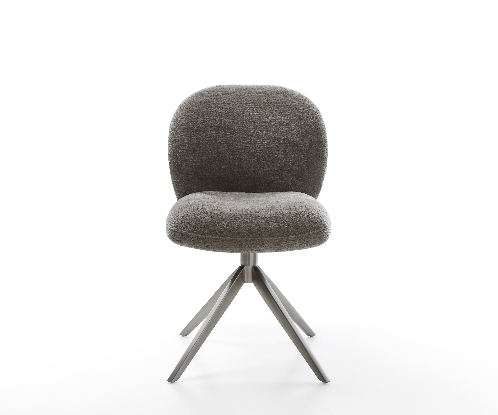 Drehstuhl Nube-Flex Bouclé Soft Schlamm Kreuzgestell breit Graphit 360° drehbar Wippfunktion Taschenfederkern 1