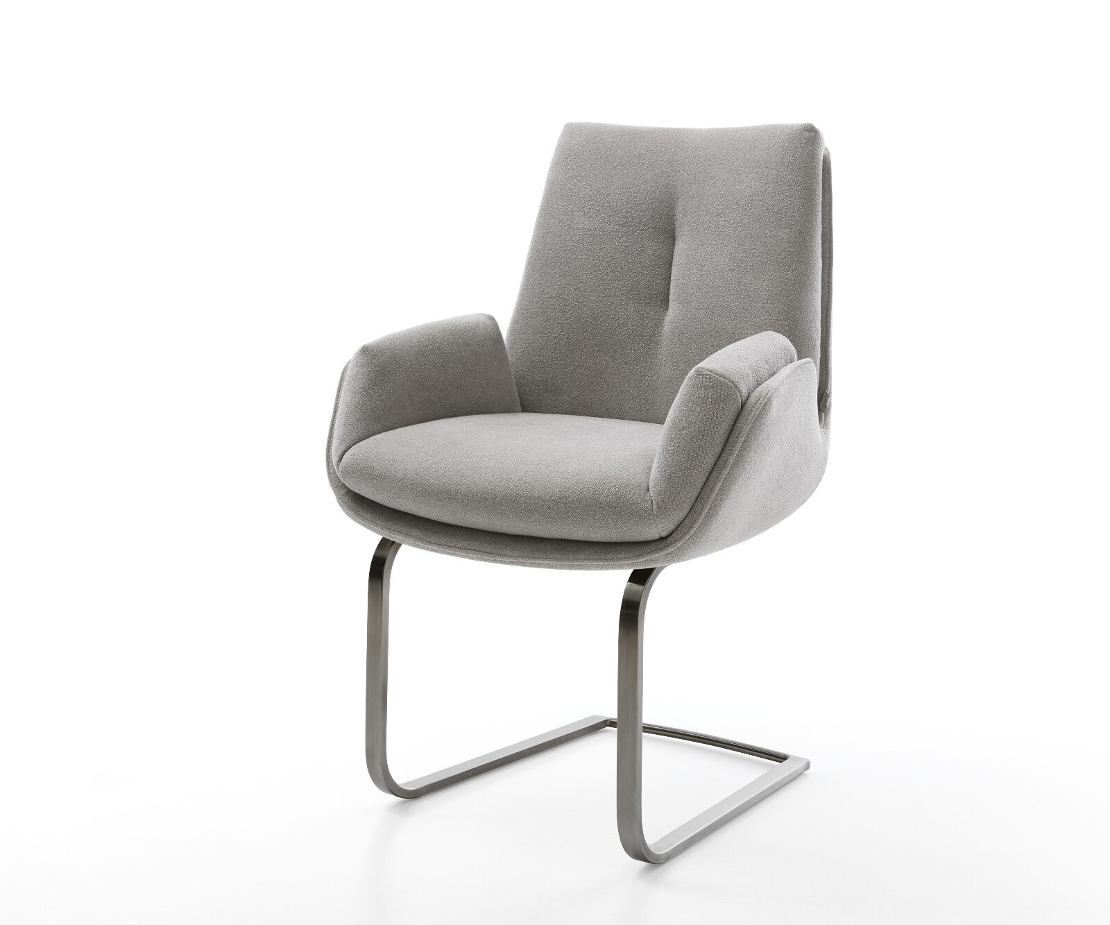 Freischwinger Clea-Flex Strukturstoff Soft Grau Freischwinger flach Graphit günstig online kaufen