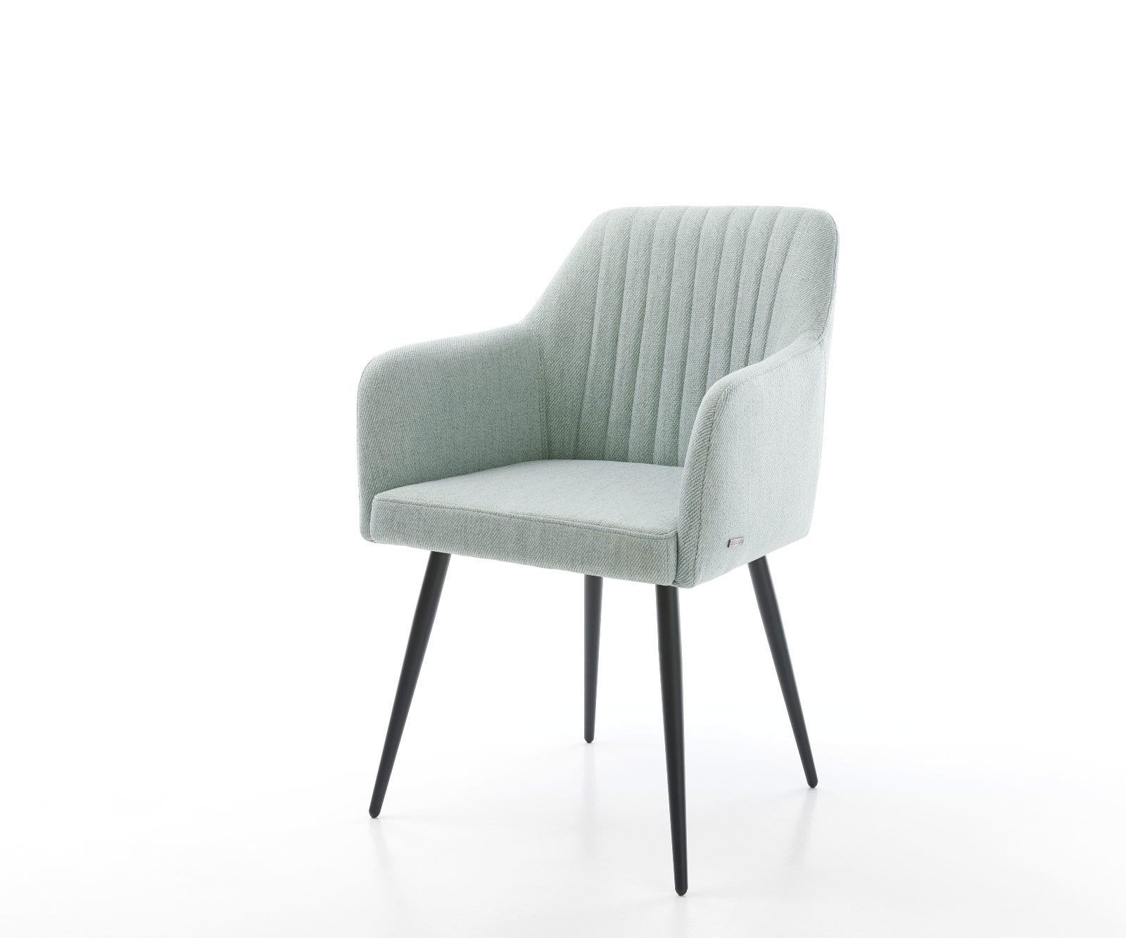 Esszimmerstuhl Greg-Flex Stripes Mint 4-Fuß konisch Schwarz Taschenfederkern Esszimmerstuhl Greg-Flex Stripes Mint 4-Fuß konisch Schwarz Taschenfederkern