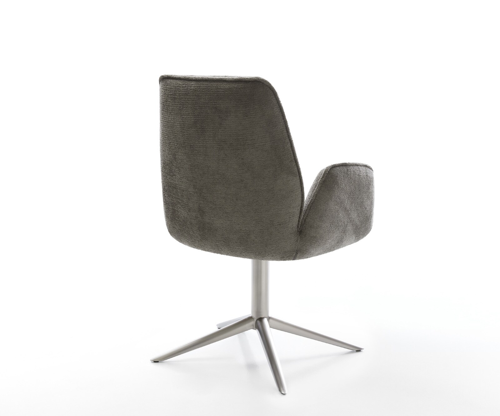 Drehstuhl Zoa-Flex Bouclé Soft Schlamm Fußkreuz Edelstahl 360° drehbar Wippfunktion Taschenfederkern 5