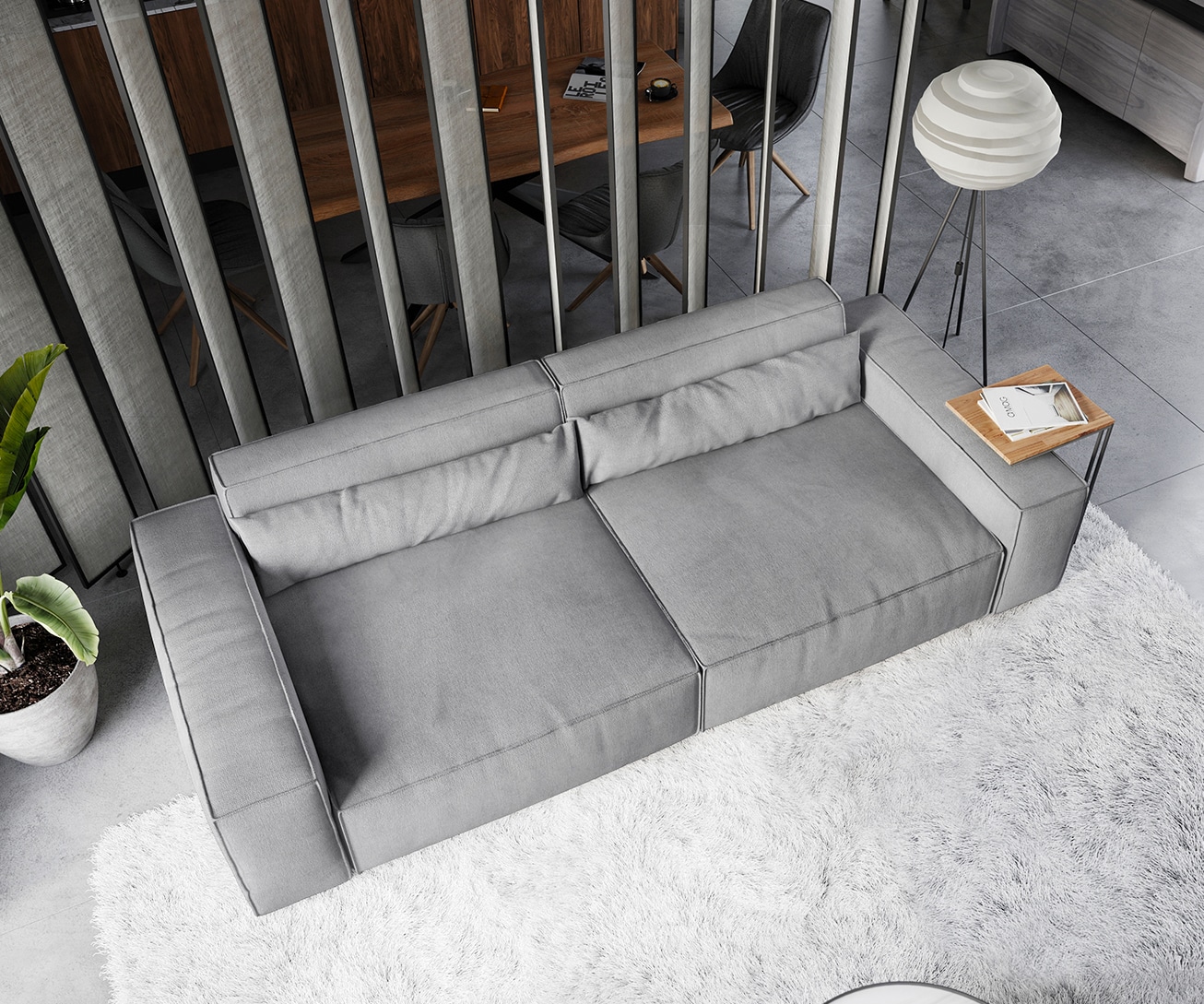 Big-Sofa Sirpio XL 270x130 cm Mikrofaser Grau 3 Big-Sofa Sirpio XL 270x130 cm Mikrofaser Grau 3