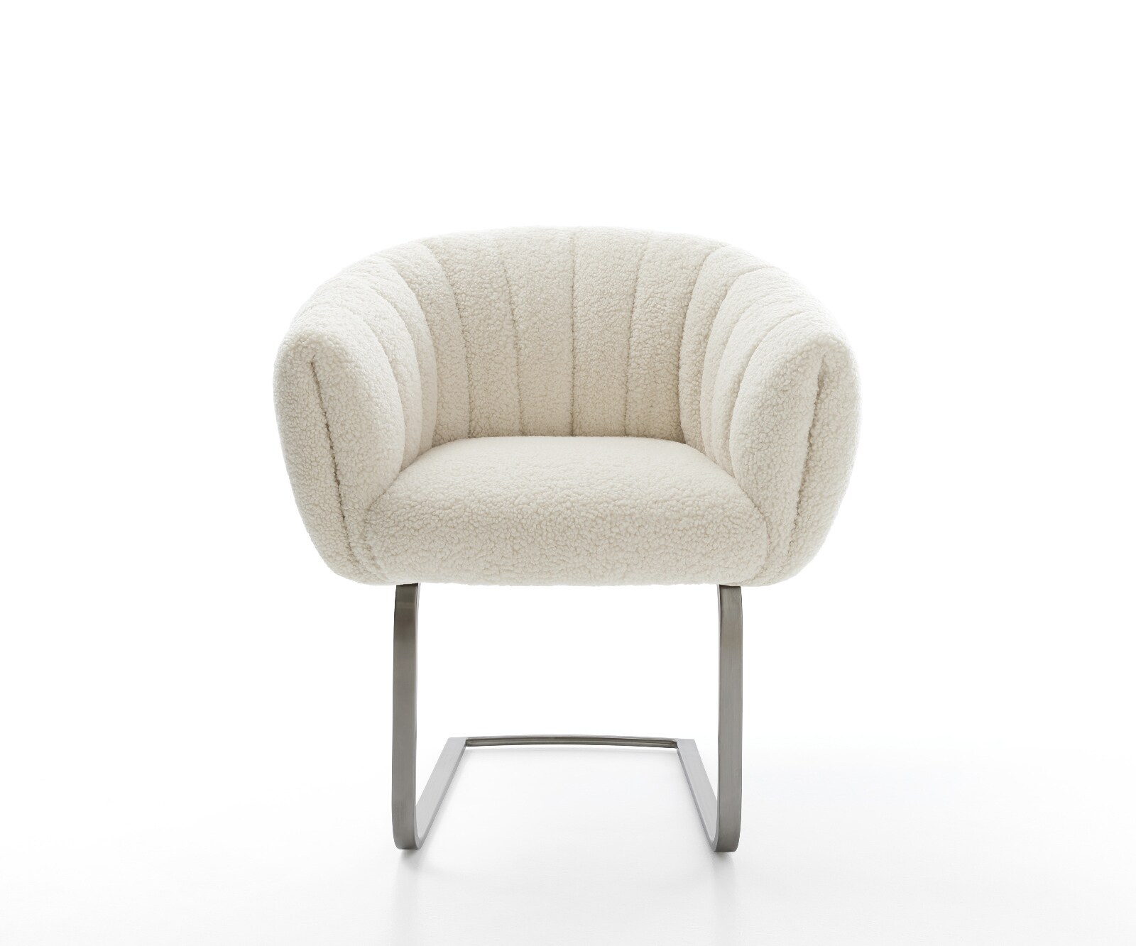 Freischwinger Jada-Flex Teddystoff Beige Freischwinger flach Graphit Taschenfederkern 1