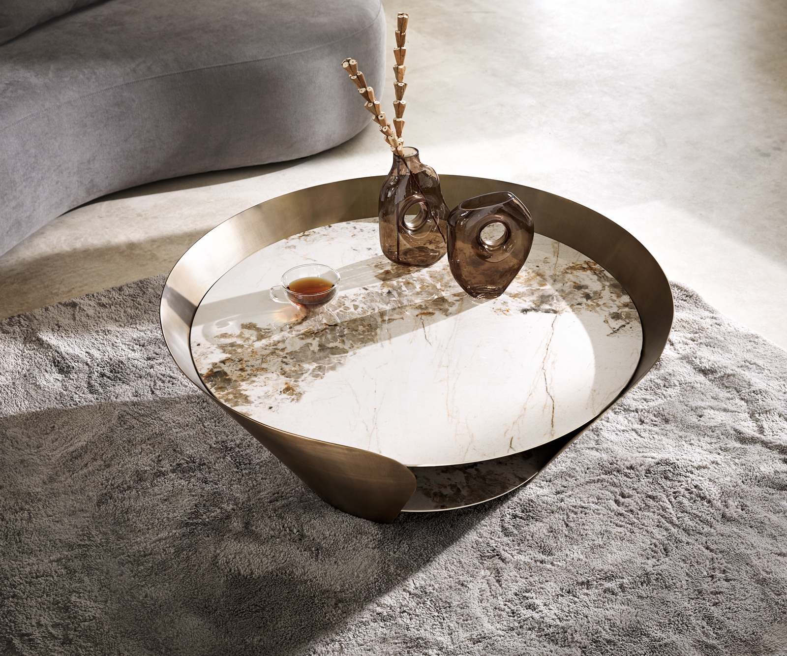 Couchtisch Skafi 100x40 cm Keramik Minas Melange Metallic Gold 5 Couchtisch Skafi 100x40 cm Keramik Minas Melange Metallic Gold 5
