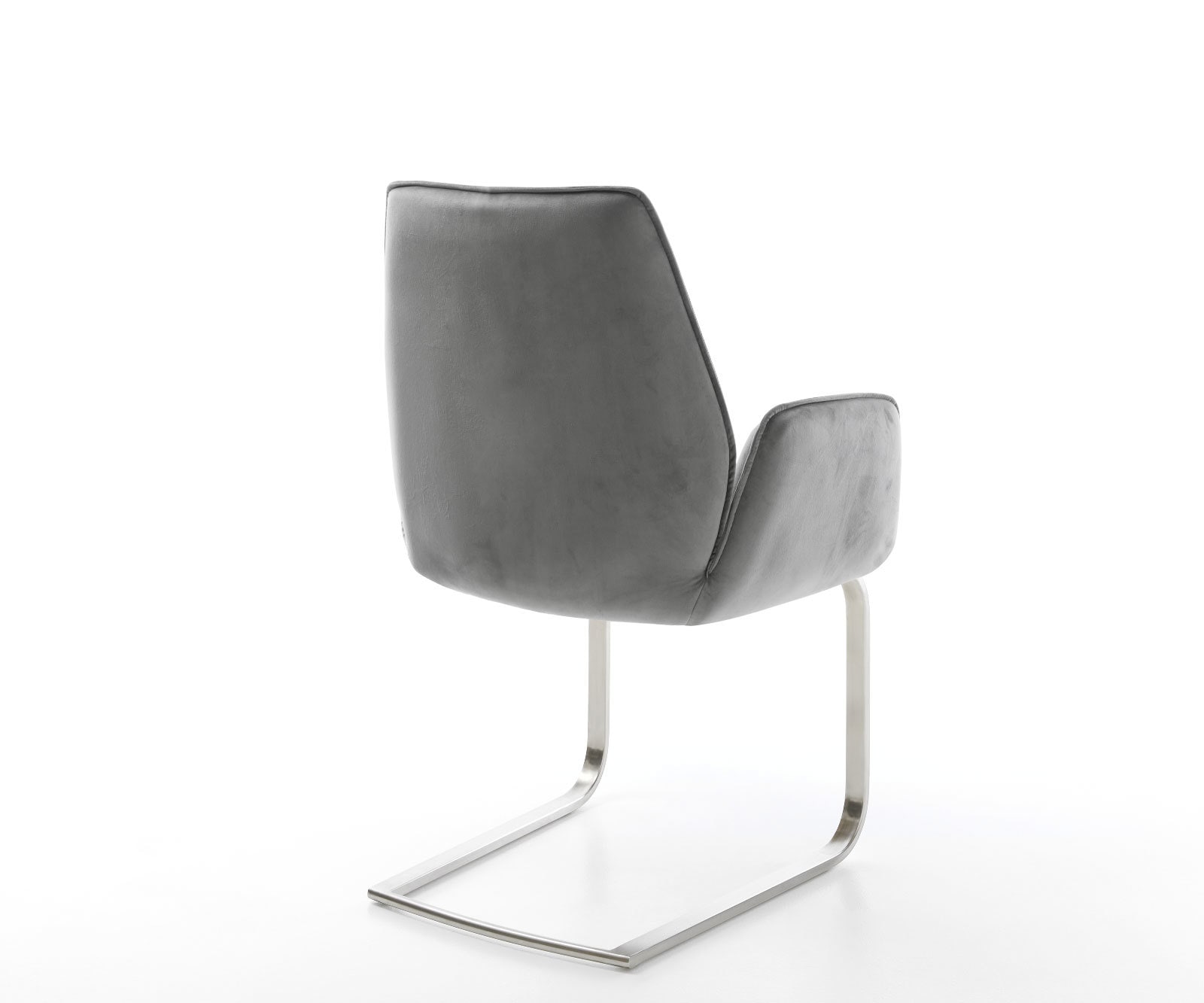 Freischwinger Zoa-Flex Samt Grau Freischwinger flach Edelstahl Taschenfederkern 4 Freischwinger Zoa-Flex Samt Grau Freischwinger flach Edelstahl Taschenfederkern 4