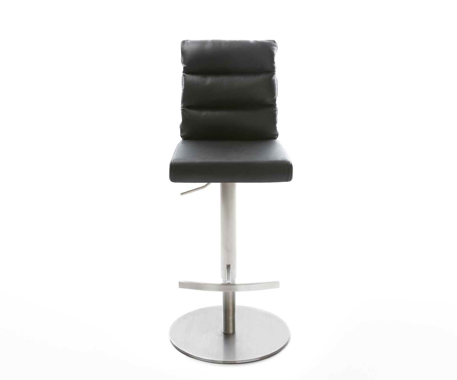 Barstuhl Pela-Flex Echt-Leder Schwarz Drehfuß höhenverstellbar Edelstahl 4 Barstuhl Pela-Flex Echt-Leder Schwarz Drehfuß höhenverstellbar Edelstahl 4