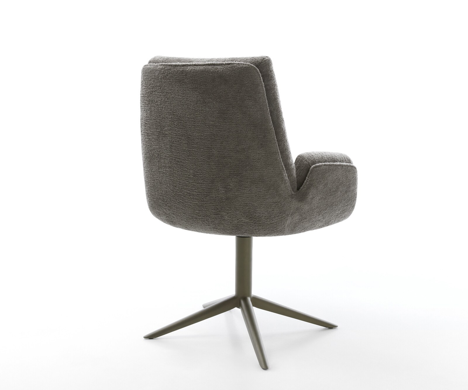 Drehstuhl Clea-Flex Bouclé Soft Schlamm Fußkreuz Effektfinish Titan 360° drehbar Wippfunktion 4