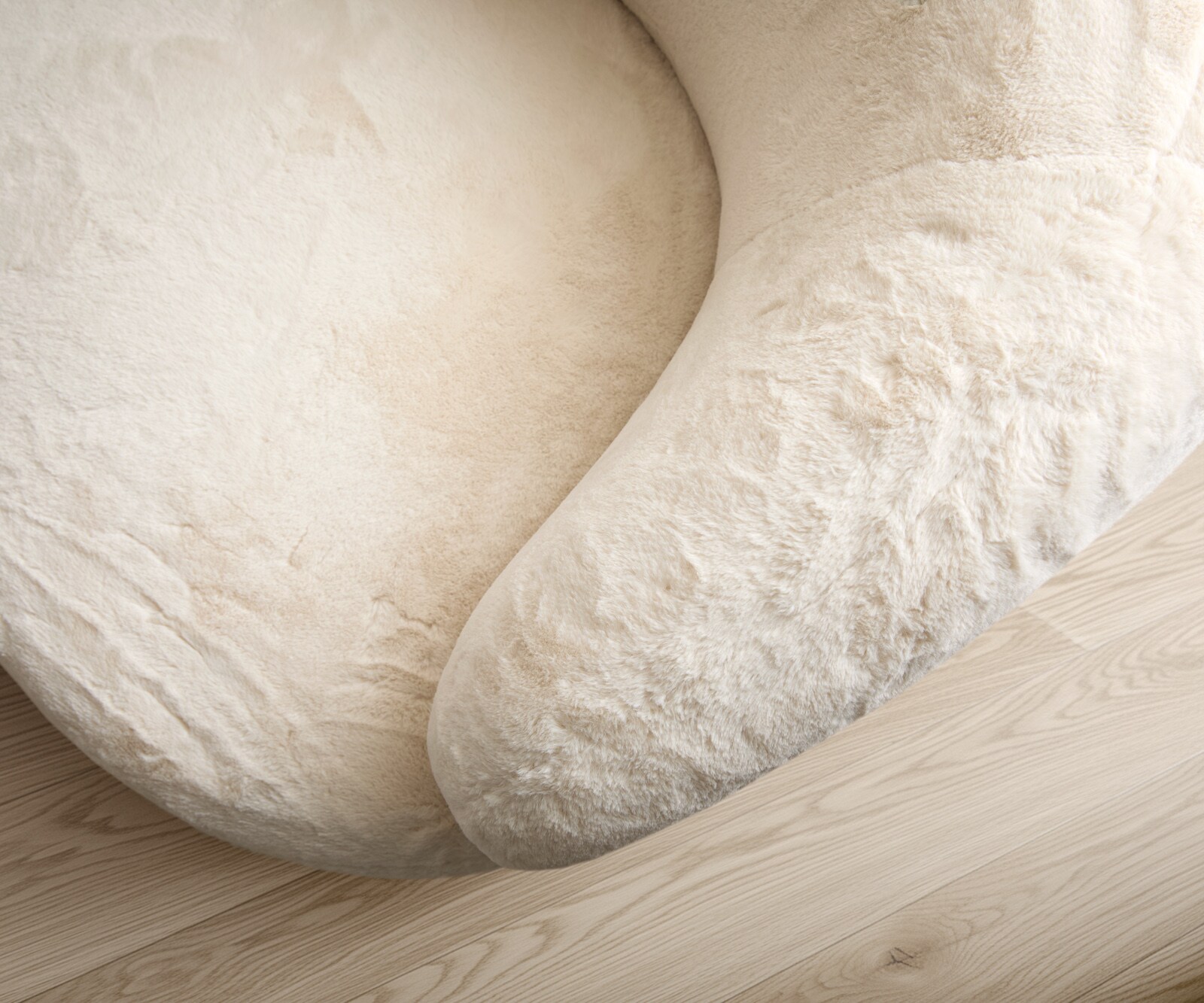 Loungesessel Nova 88x88 cm Plüsch Creme-Weiß 5