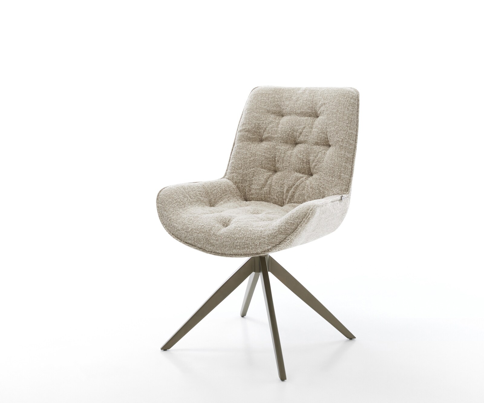 Drehstuhl Taimi-Flex Webstoff Soft Beige Kreuzgestell breit Effektfinish Ti günstig online kaufen