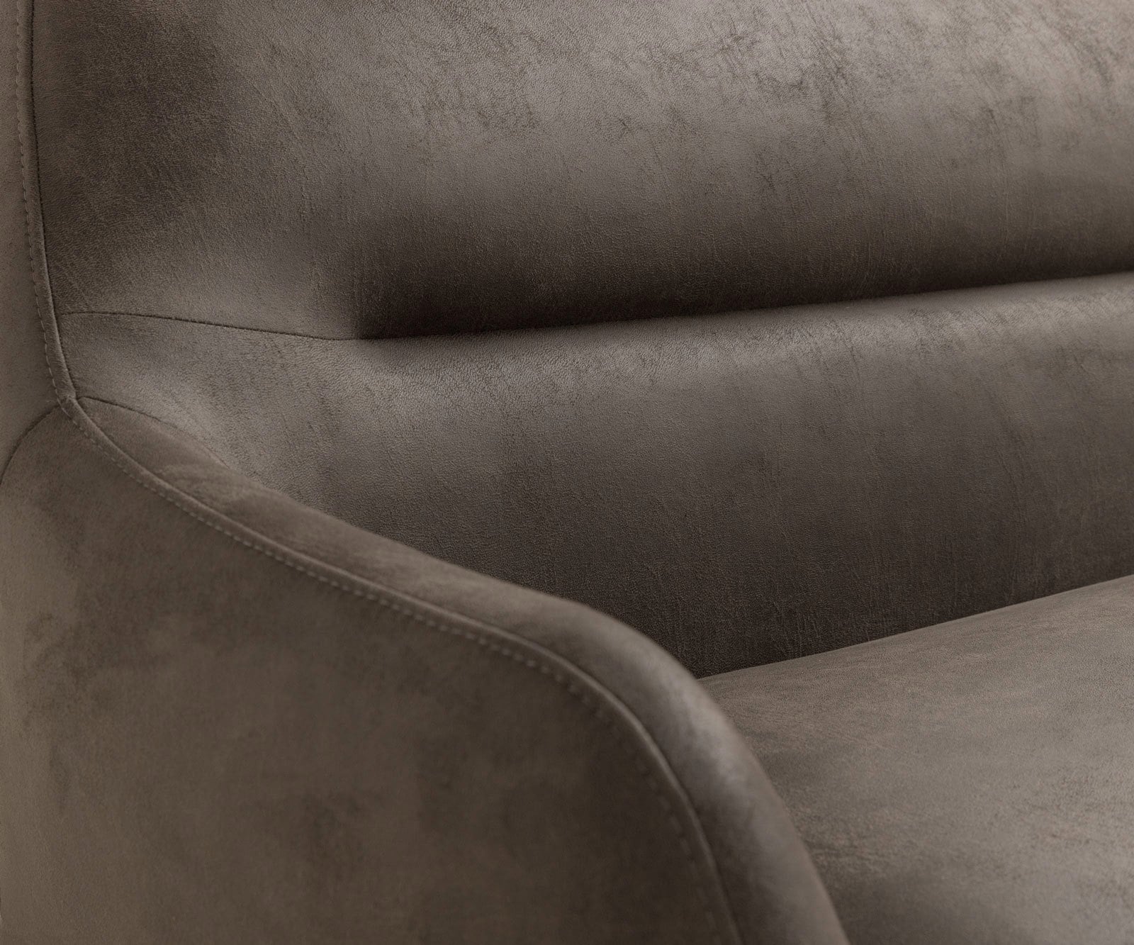 Esszimmerbank Taya-Flex 285x190 cm Mikrofaser Taupe Vintage Kufengestell flach Effektfinish Titan Taschenfederkern Rechts 7