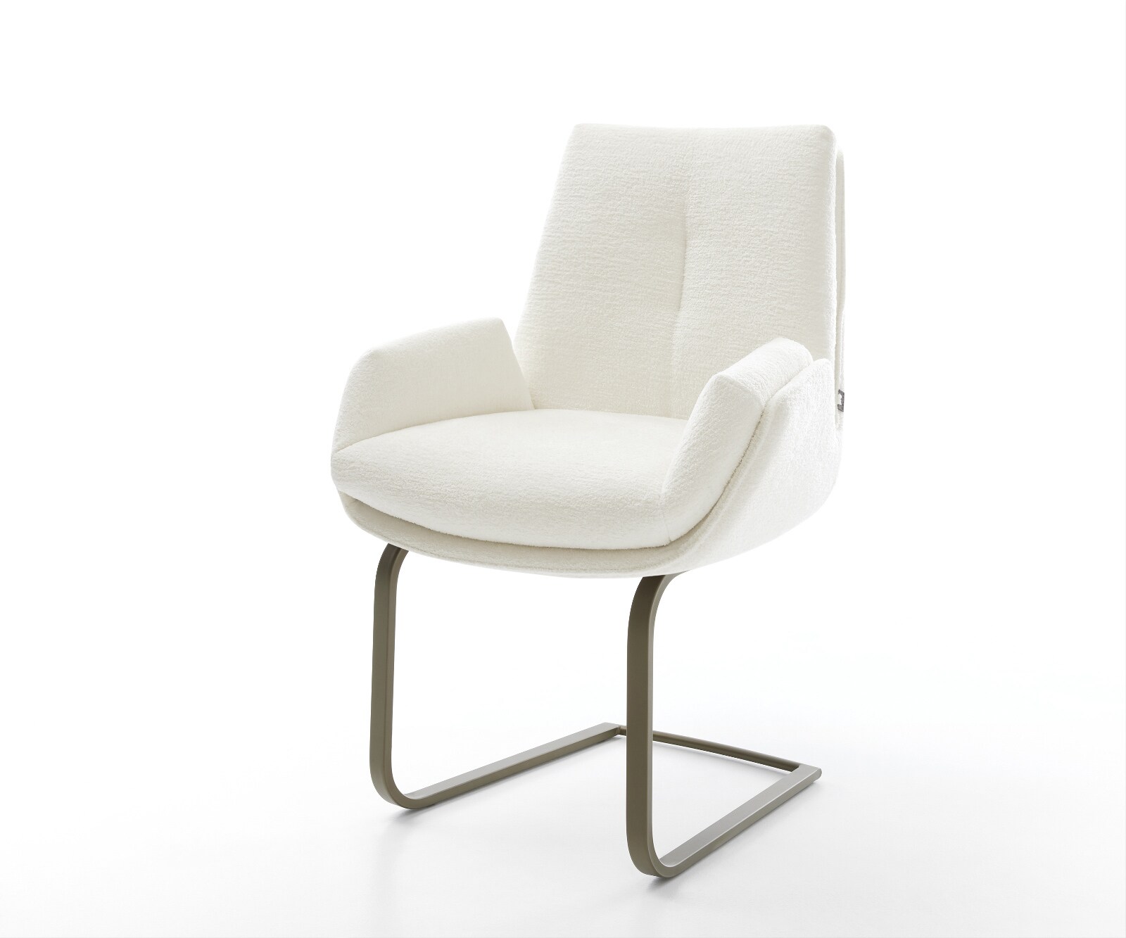 Freischwinger Clea-Flex Bouclé Soft Beige Freischwinger flach Effektfinish günstig online kaufen