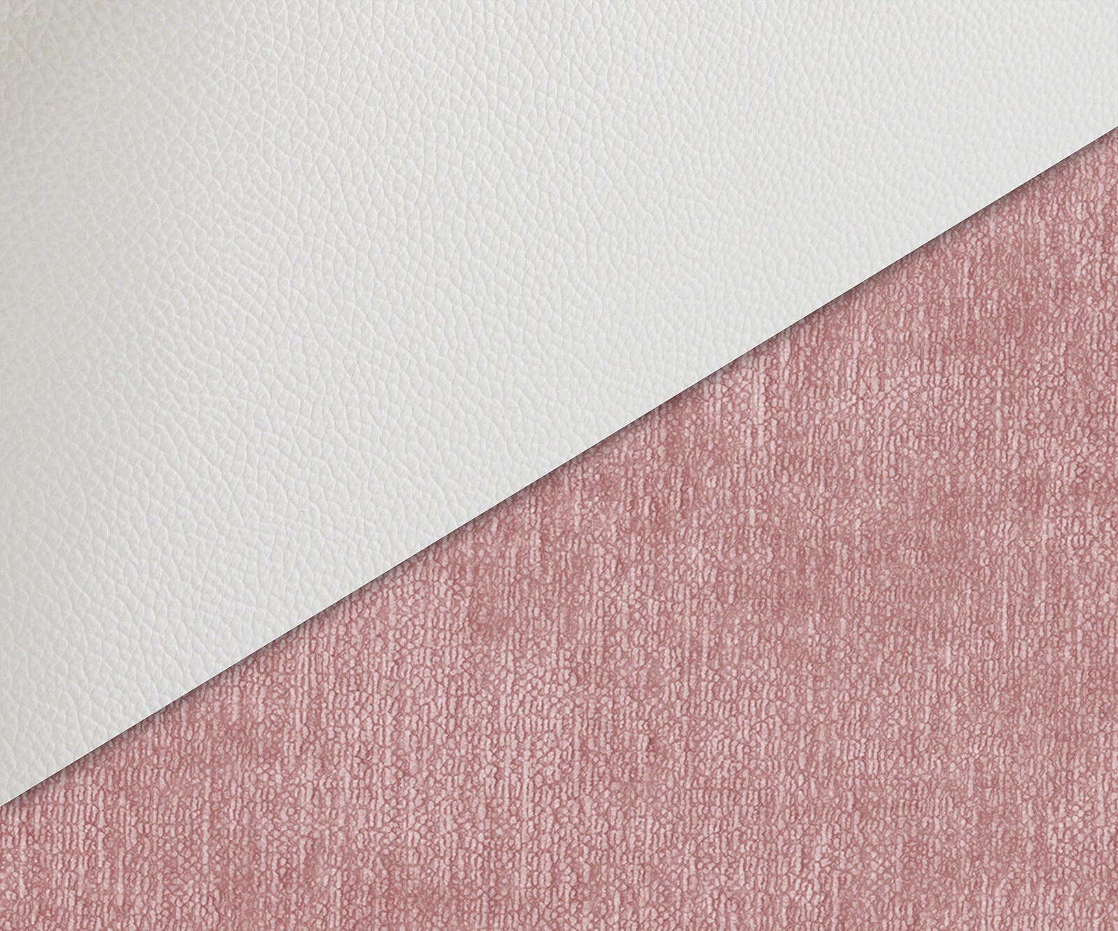 Drehstuhl Luan-Flex mit Armlehnen Materialmix Echtleder Weiß-Rosé Fußkreuz Weiß 360° drehbar Wippfunktion 2