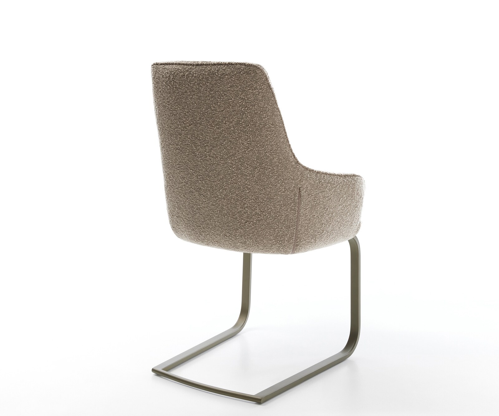 Freischwinger Zelia-Flex mit Armlehnen Bouclé Schlamm Freischwinger flach Effektfinish Titan Taschenfederkern 5