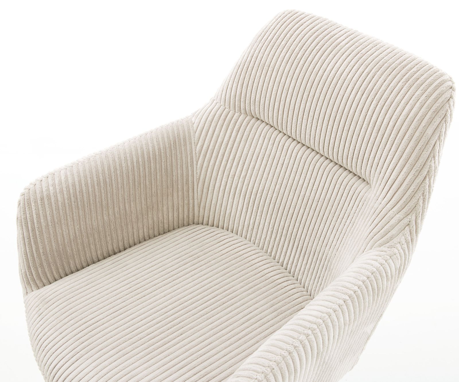 Drehstuhl Pejo-Flex Cord Beige Kreuzgestell breit Graphit 360° drehbar Wippfunktion Taschenfederkern 3
