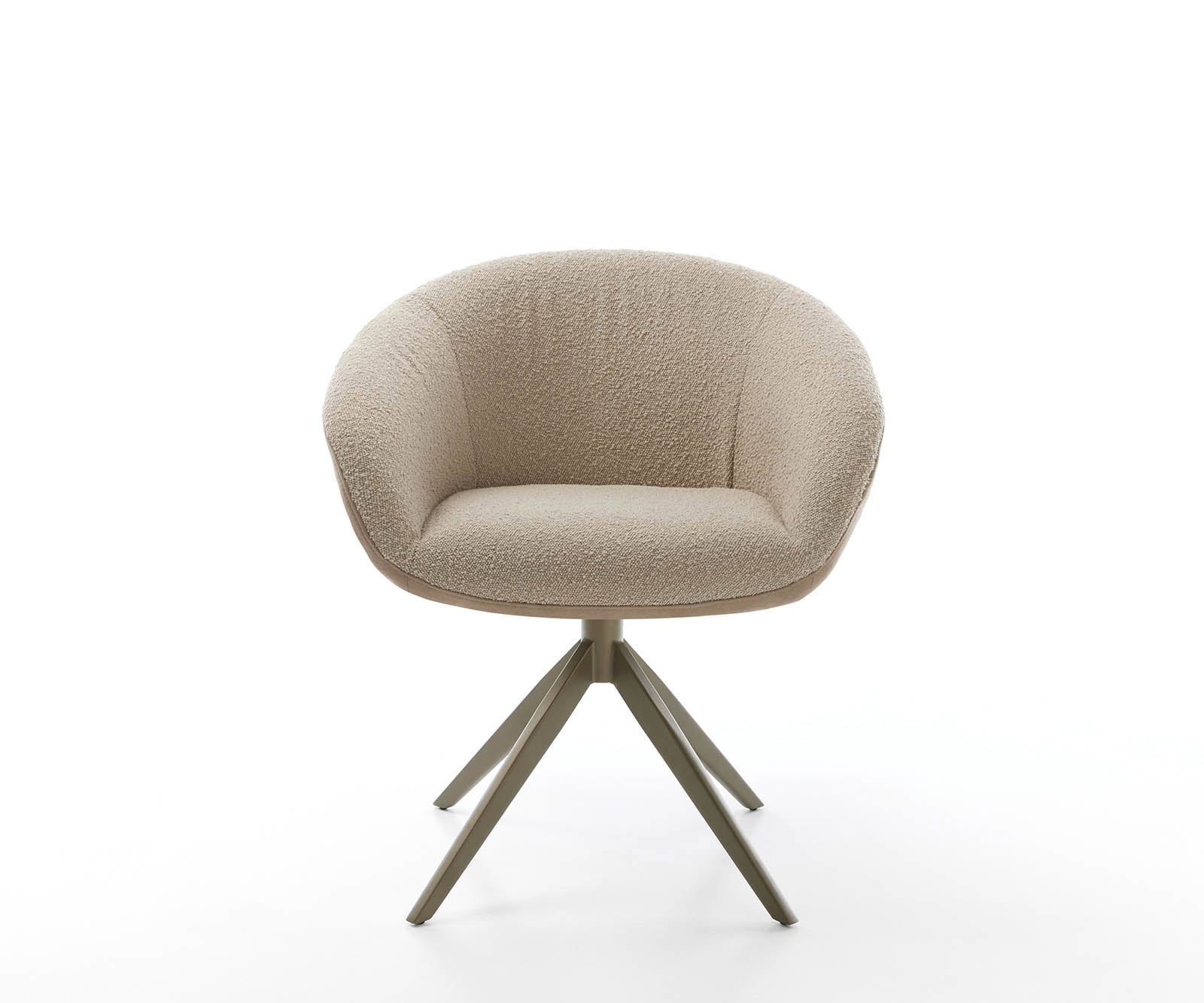 Drehstuhl Vinka-Flex mit Armlehnen Materialmix Schlamm Kreuzgestell breit Effektfinish Titan 360° drehbar Taschenfederkern 2