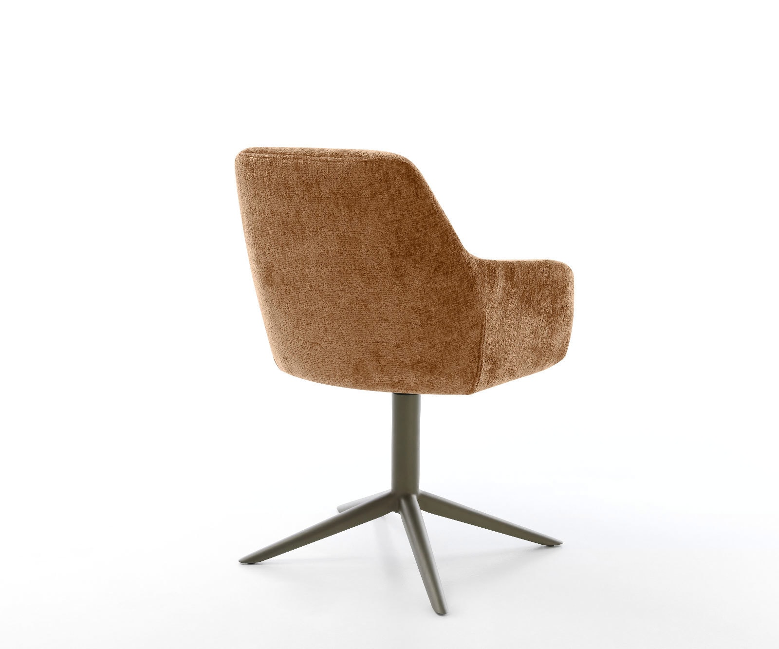 Drehstuhl Pejo-Flex Chenille Rost Fußkreuz Effektfinish Titan 360° drehbar Wippfunktion Taschenfederkern 4