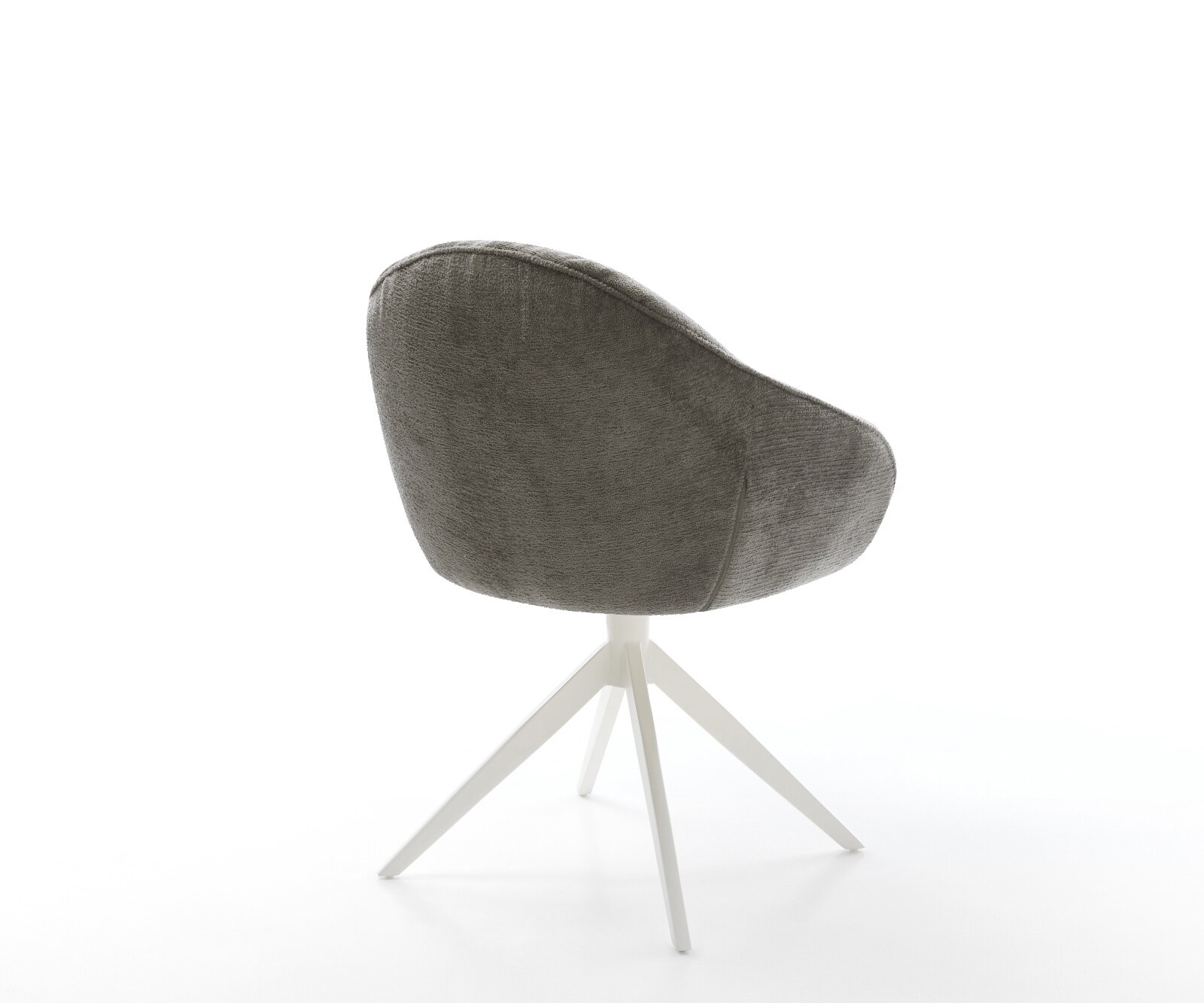 Drehstuhl Gaio-Flex Bouclé Soft Schlamm Kreuzgestell breit Weiß 360° drehbar Wippfunktion 5