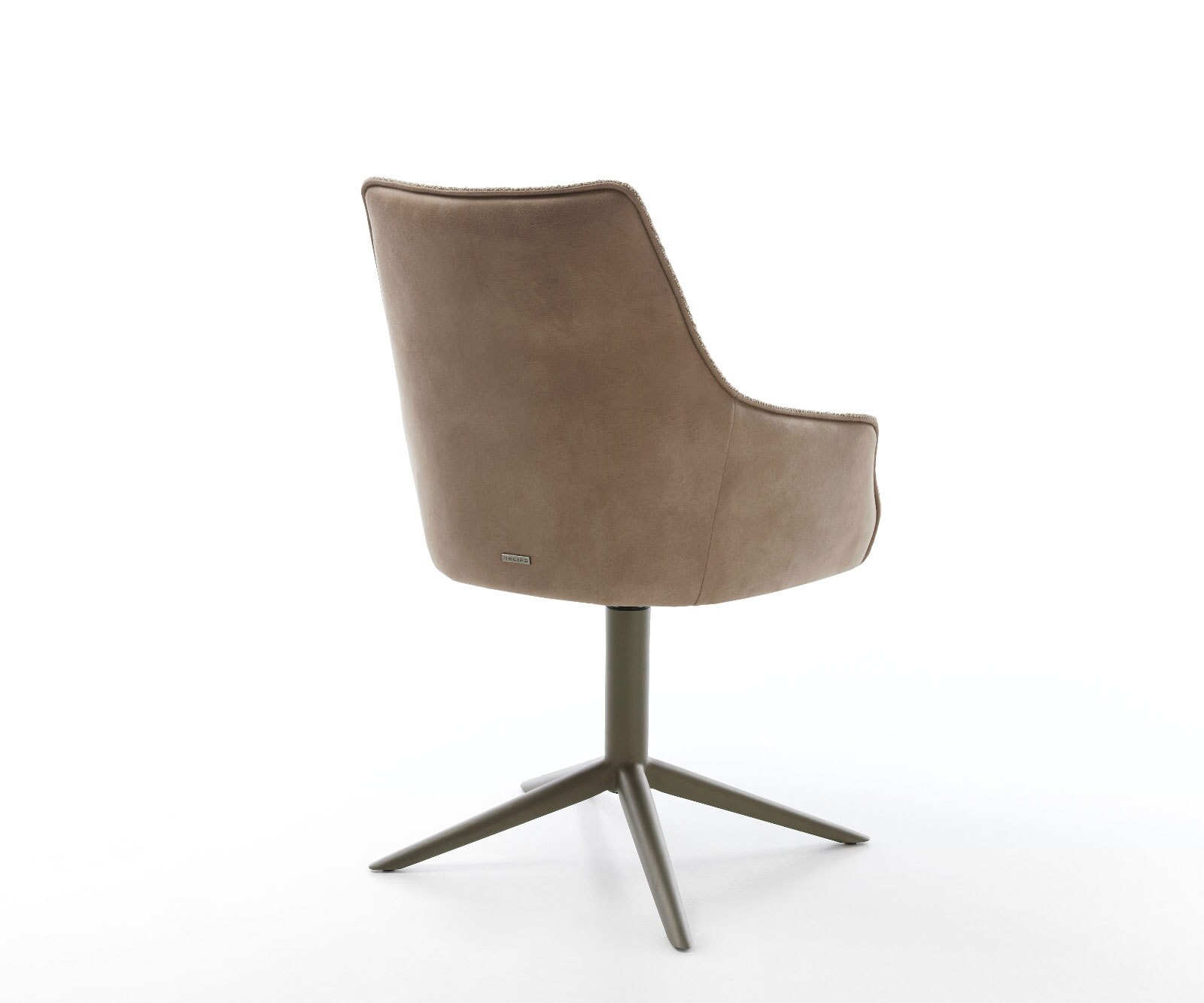 Drehstuhl Alja-Flex mit Armlehnen Materialmix Schlamm Fußkreuz Effektfinish Titan 360° drehbar Wippfunktion Taschenfederkern 4