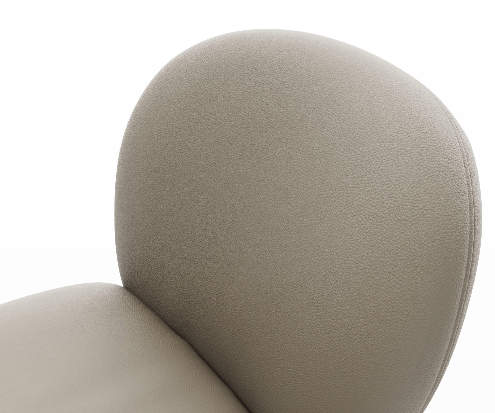 Drehstuhl Nube-Flex Echt-Leder Schlamm Kreuzgestell breit Effektfinish Titan 360° drehbar Wippfunktion Taschenfederkern 3