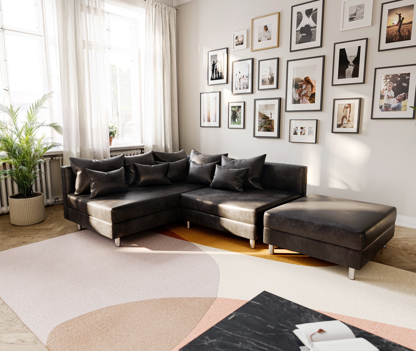 Ecksofa Clovis Anthrazit Antik Optik Hocker Ottomane Links Modulsofa Ecksofa Clovis Anthrazit Antik Optik Hocker Ottomane Links Modulsofa