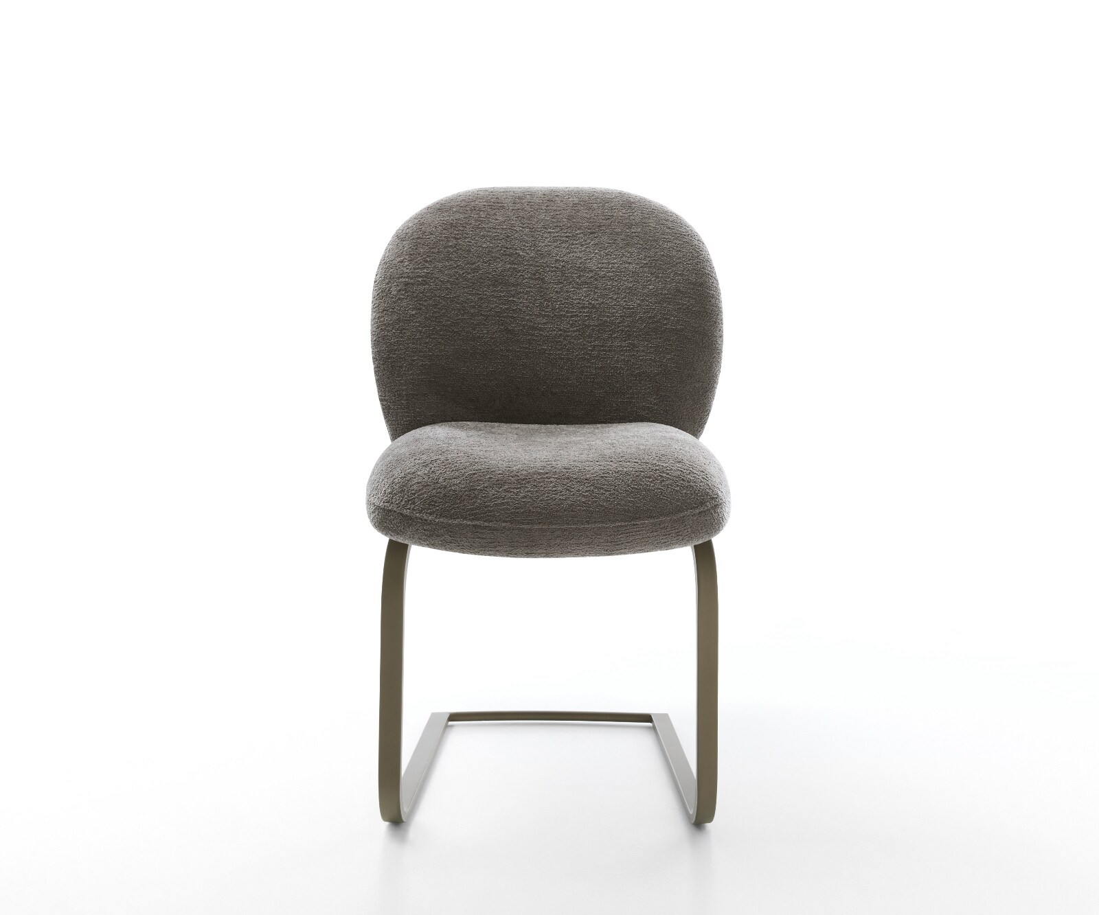 Freischwinger Nube-Flex Bouclé Soft Schlamm Freischwinger flach Effektfinish Titan Taschenfederkern 1