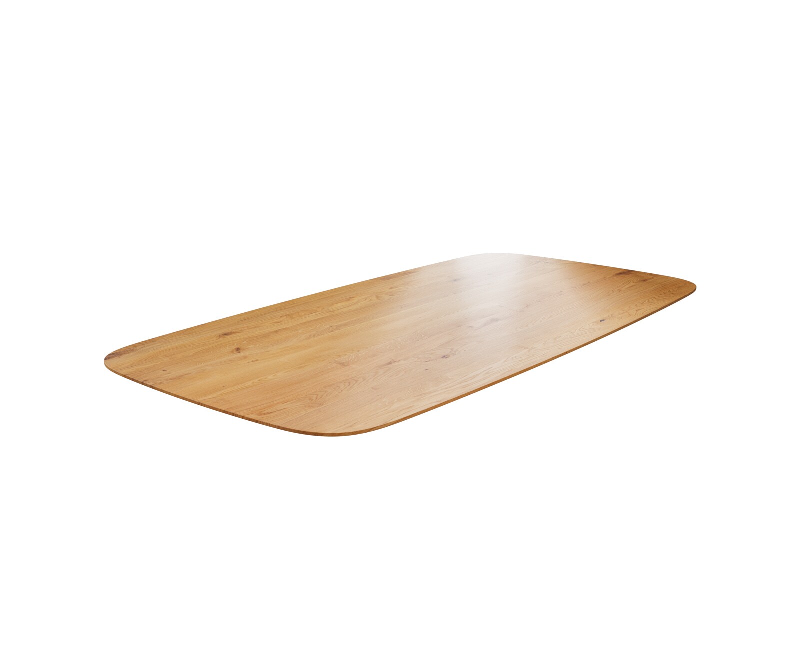 Esstischplatte Edge Boot 240x120x2,5-3 cm Eiche Natur Schweizer Kante 1