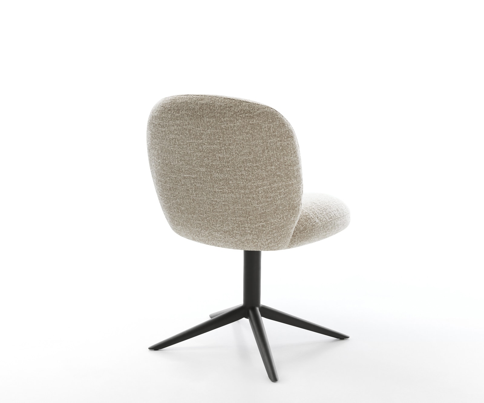 Drehstuhl Nube-Flex Webstoff Soft Beige Fußkreuz Schwarz 360° drehbar Wippfunktion Taschenfederkern 5