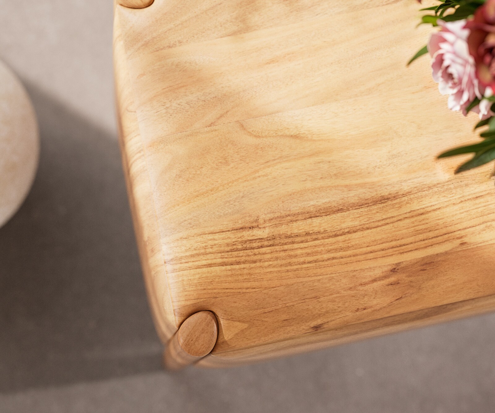 Sideboard Simcha 145 cm Akazie Natur 2 Türen 3 Schubladen 4