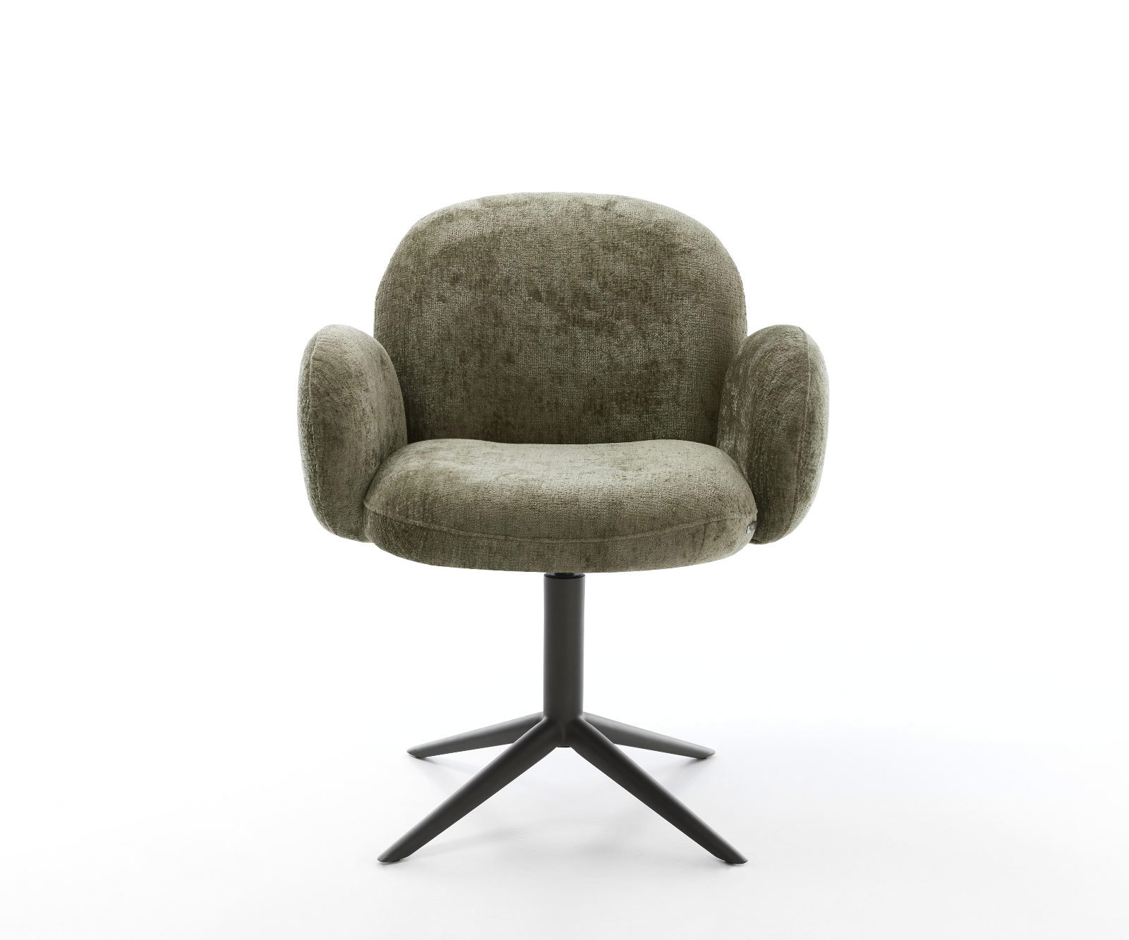 Drehstuhl Nube-Flex mit Armlehnen Chenille Olive Fußkreuz Schwarz 360° drehbar Wippfunktion Taschenfederkern 1 Drehstuhl Nube-Flex mit Armlehnen Chenille Olive Fußkreuz Schwarz 360° drehbar Wippfunktion Taschenfederkern 1