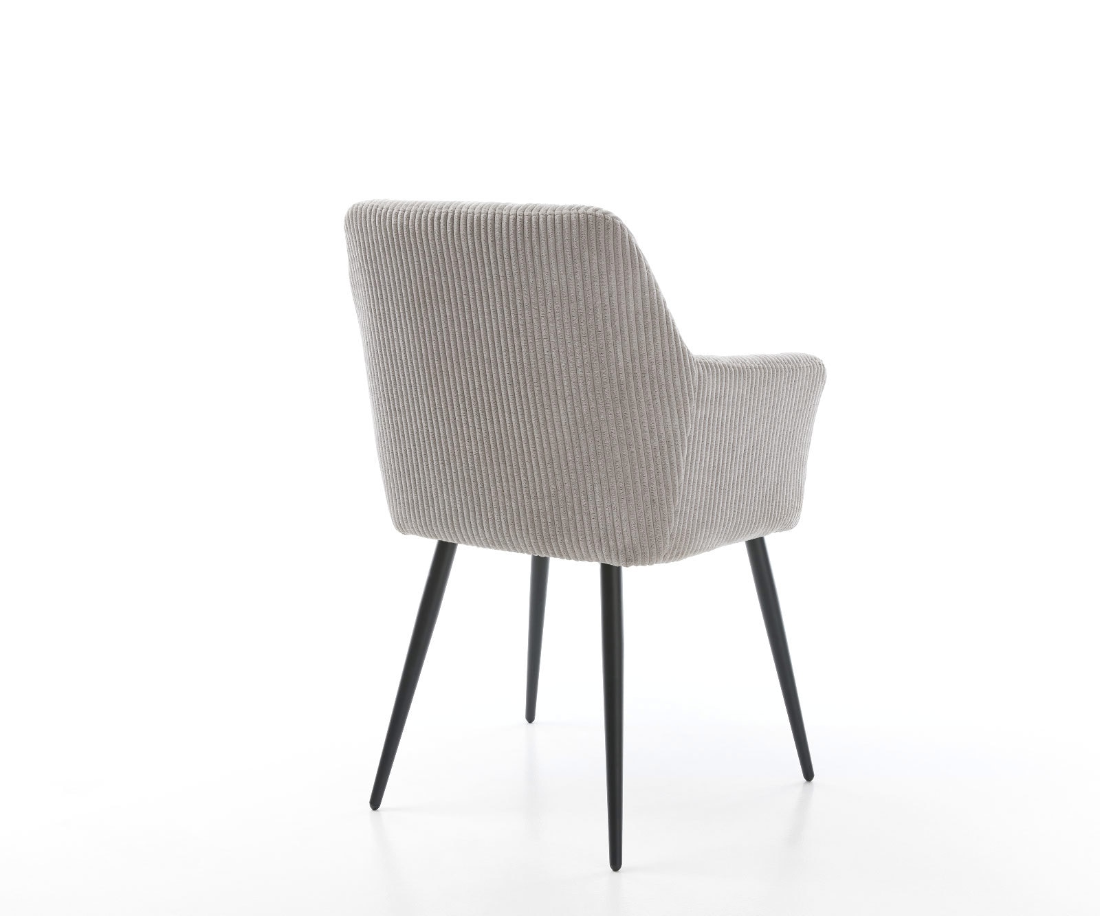 Esszimmerstuhl Xana-Flex mit Armlehnen Cord Silbergrau 4-Fuß konisch Schwarz Taschenfederkern 4 Esszimmerstuhl Xana-Flex mit Armlehnen Cord Silbergrau 4-Fuß konisch Schwarz Taschenfederkern 4