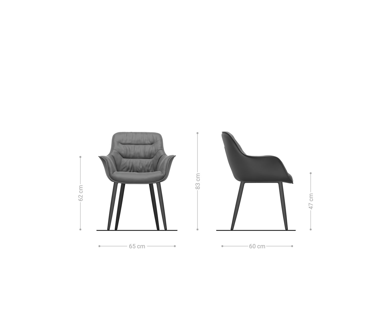 Esszimmerstuhl Kaira-Flex Webstoff Soft Beige 4-Fuß konisch Edelstahl 6