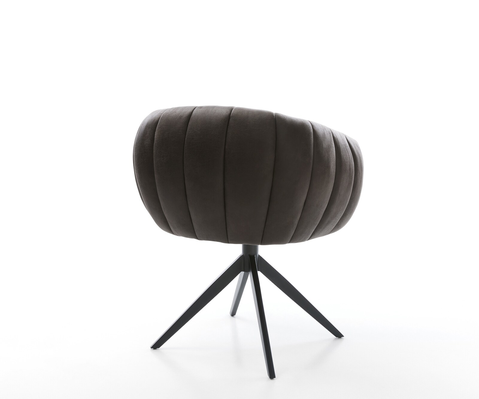 Drehstuhl Jada-Flex Mikrofaser Anthrazit Vintage Kreuzgestell breit Schwarz 360° drehbar Wippfunktion Taschenfederkern 4