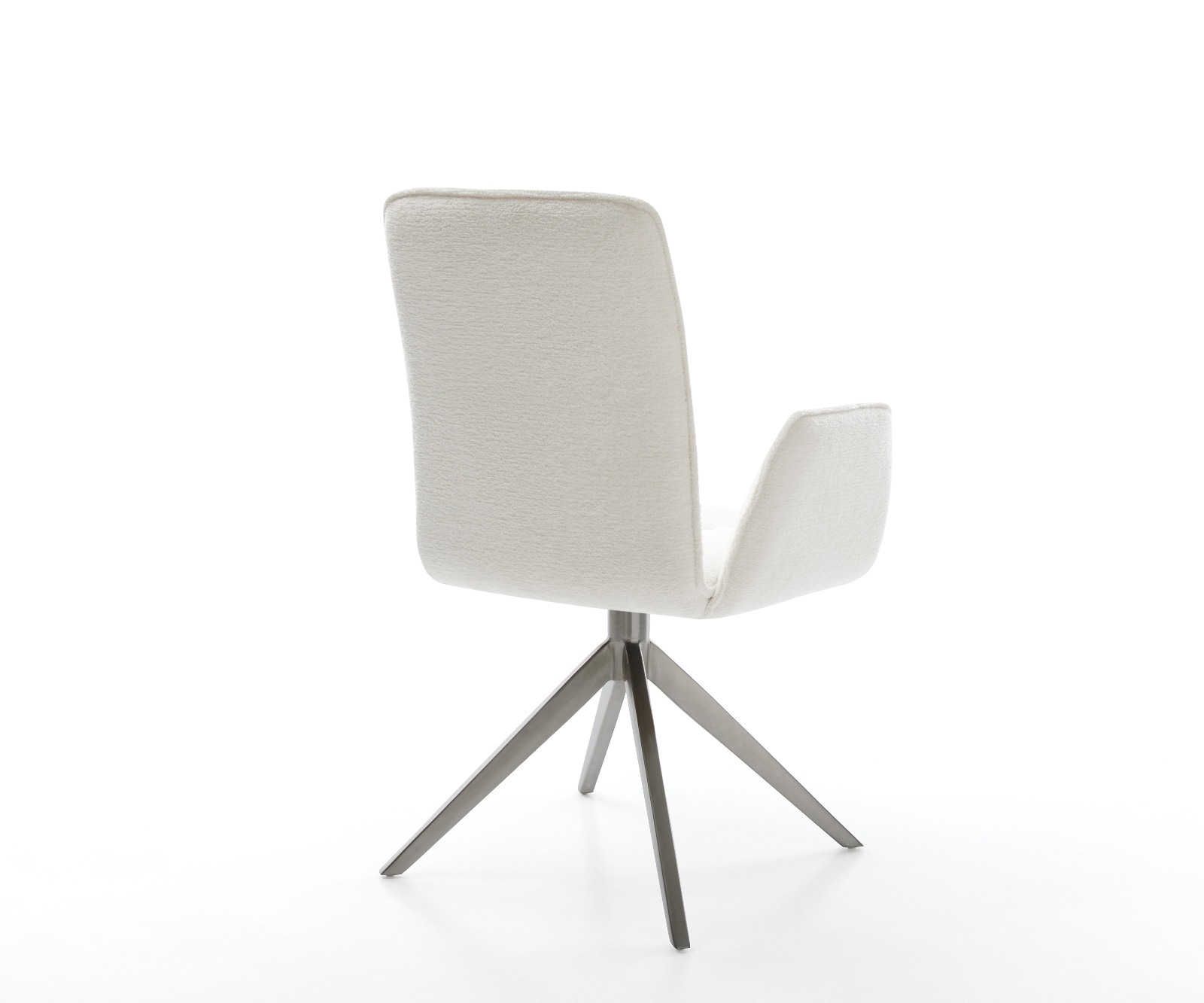 Drehstuhl Vinja-Flex Bouclé Soft Beige Kreuzgestell breit Graphit 360° drehbar Wippfunktion 5