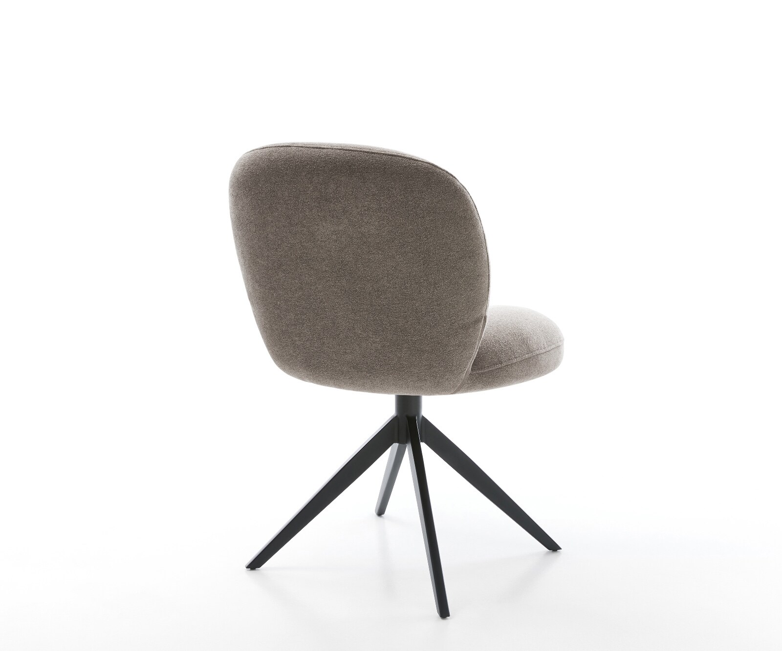 Drehstuhl Nube-Flex Strukturstoff Soft Taupe Kreuzgestell breit Schwarz 360° drehbar Wippfunktion Taschenfederkern 5