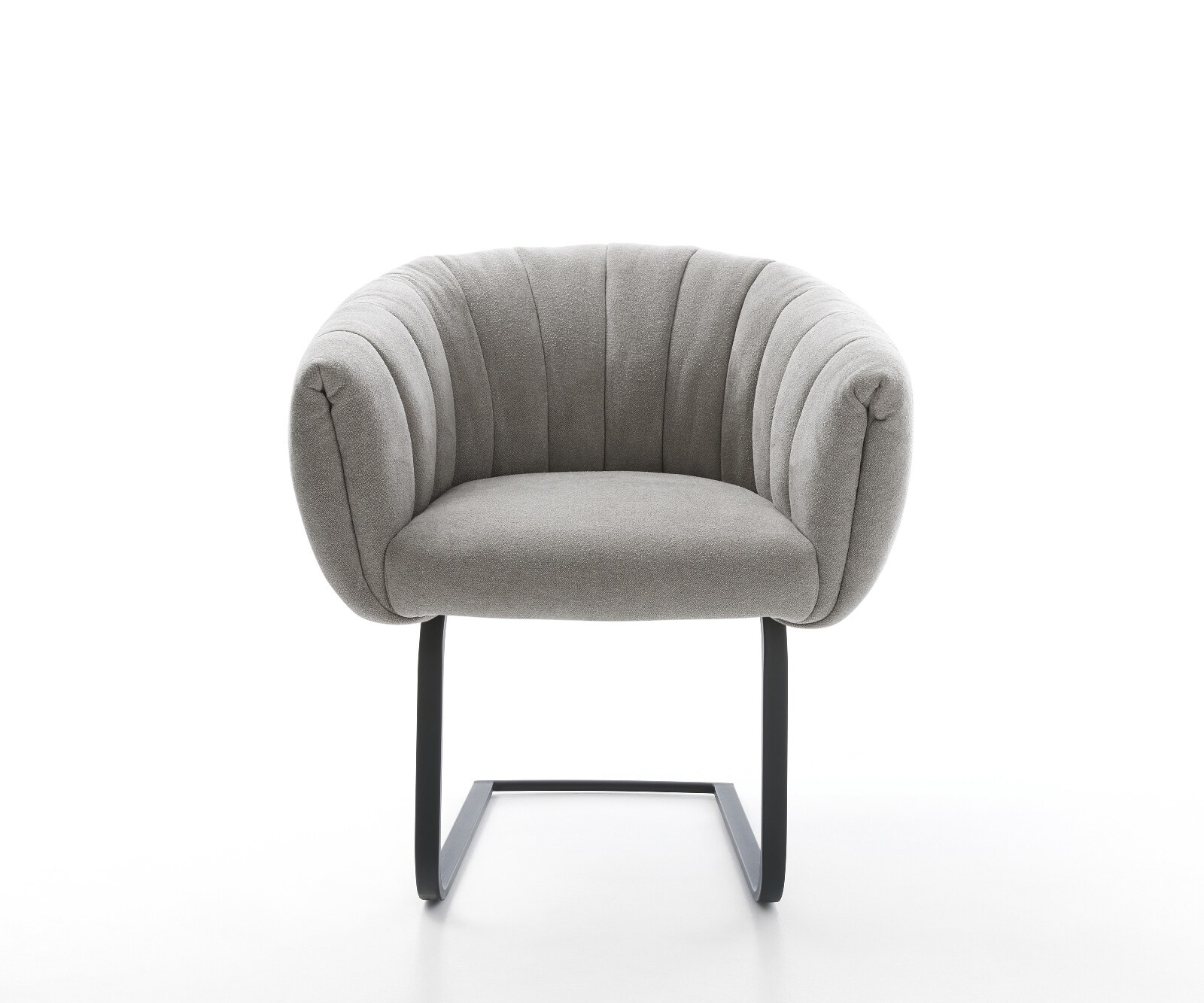 Freischwinger Jada-Flex Strukturstoff Soft Grau Freischwinger flach Schwarz Taschenfederkern 1