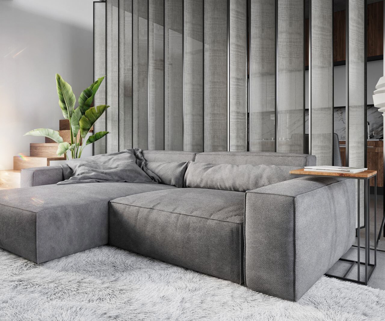 Ecksofa Sirpio XL 270x170 cm Mikrofaser Taupe Recamiere variabel 4