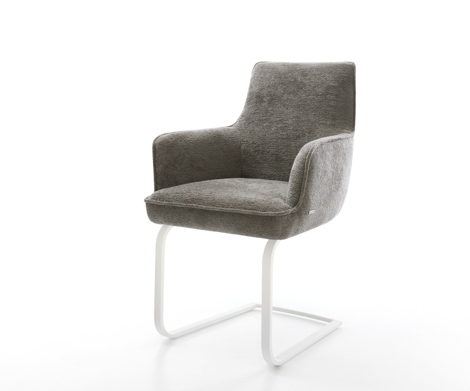 Freischwinger Heira-Flex mit Armlehnen Bouclé Soft Schlamm Freischwinger fl günstig online kaufen