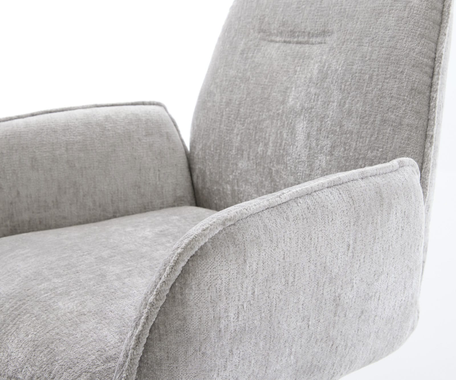 Drehstuhl Zoa-Flex Chenille Silbergrau Kreuzgestell breit Graphit 360° drehbar Wippfunktion Taschenfederkern 4