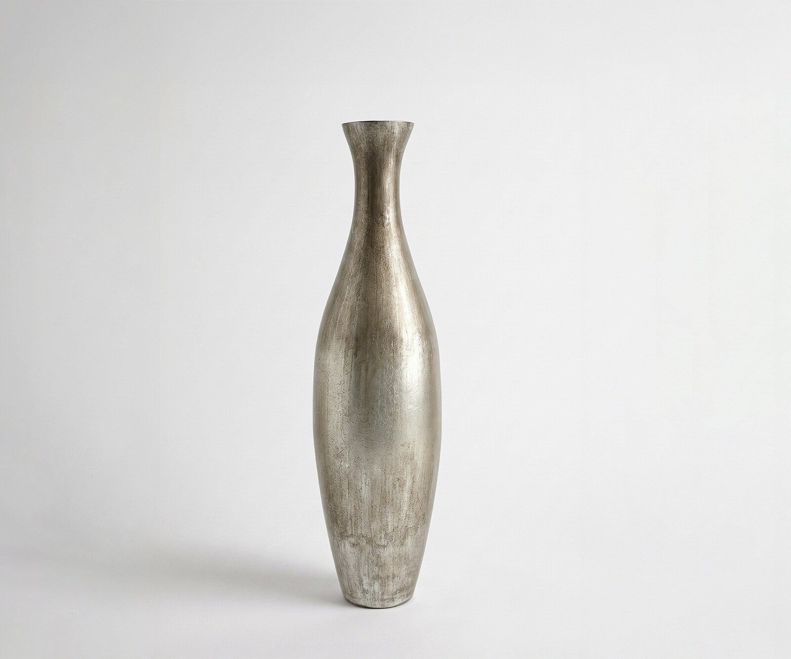 Vase Nuvia l20 x P20 x H77 cm Verre Platin Aurum Fait main