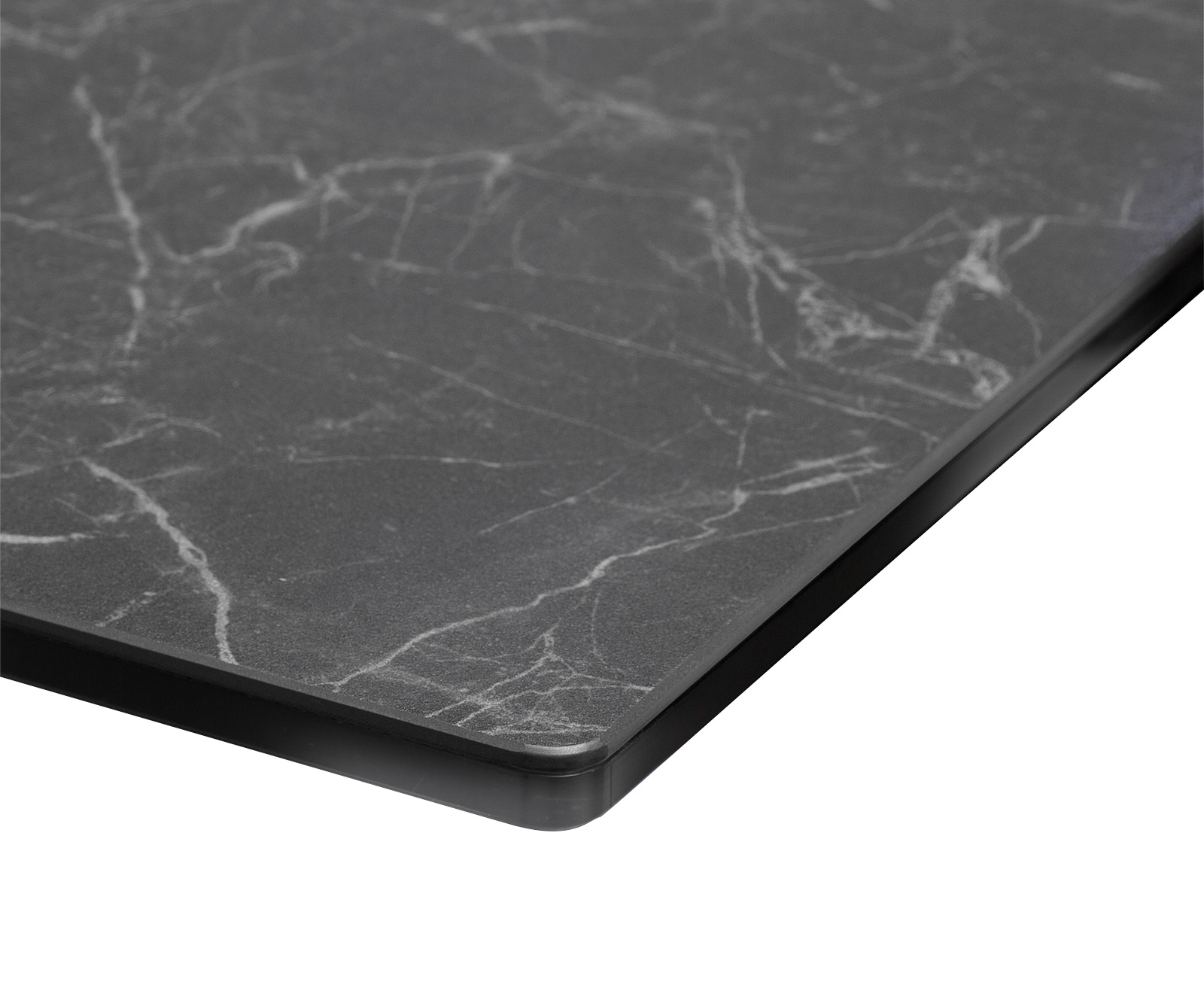 Esstisch Edge 200x100cm Keramik Laminam®Nero Greco Anthrazit V-Mittelfuß Schwarz 4