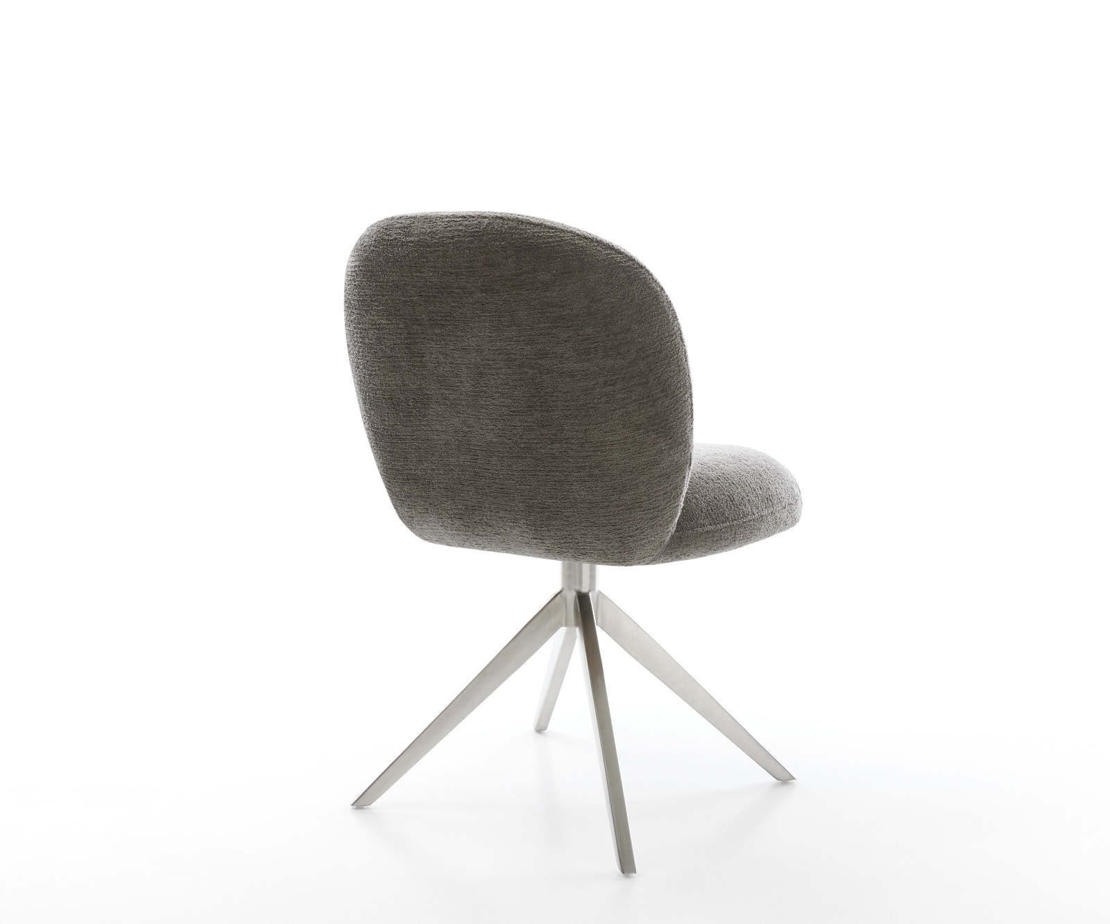 Drehstuhl Nube-Flex Bouclé Soft Schlamm Kreuzgestell breit Edelstahl 360° drehbar Wippfunktion Taschenfederkern 4