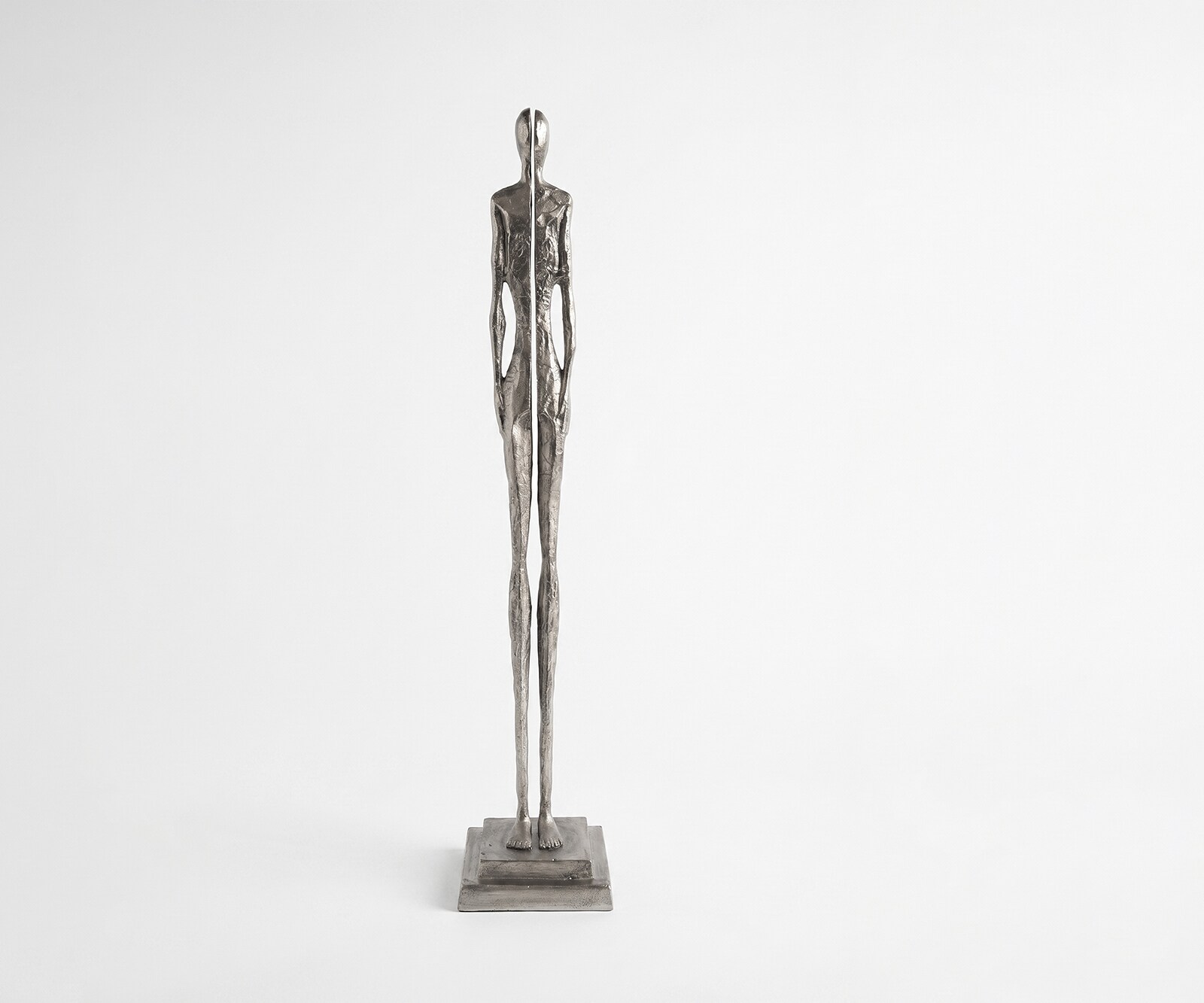 Figurine Divora l25 x P24 x H126 cm Aluminium Platin Faite main